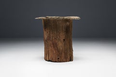 Brutalist Travail Populaire Side Table, France, Early 20th Century
