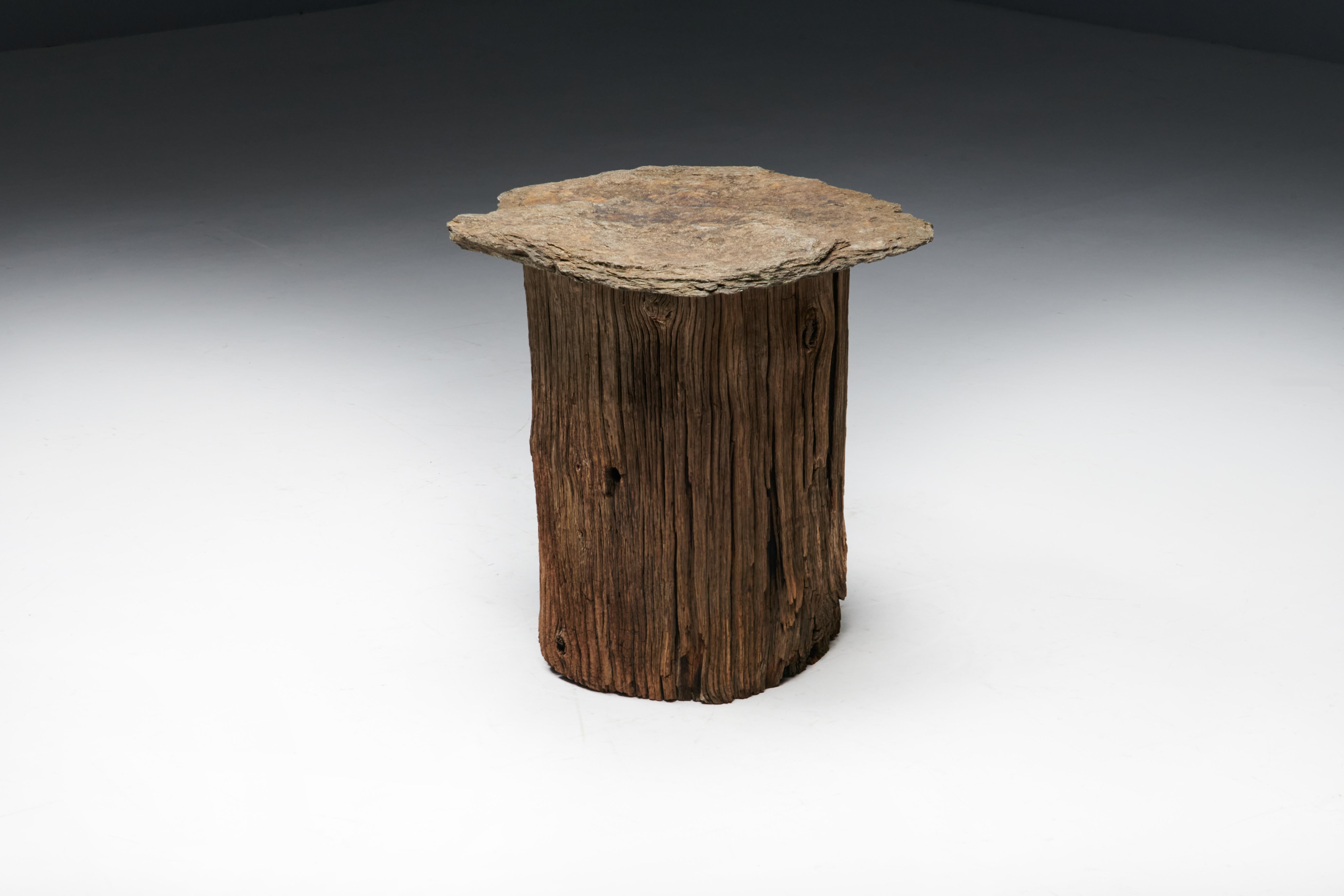 Français Table d'appoint Populaire Brutalist Travail, France, début du 20e siècle en vente