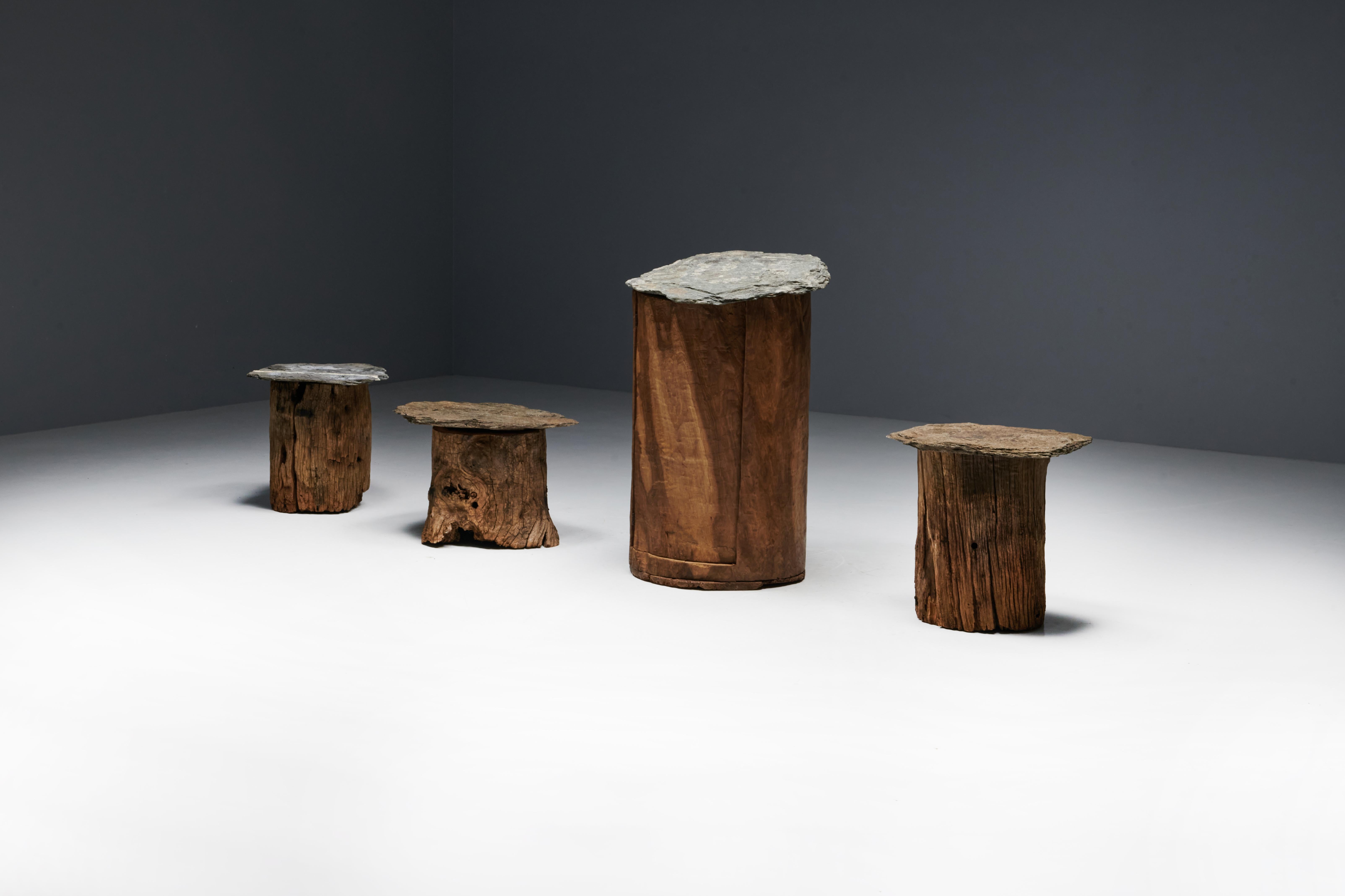Table d'appoint Populaire Brutalist Travail, France, début du 20e siècle en vente 2