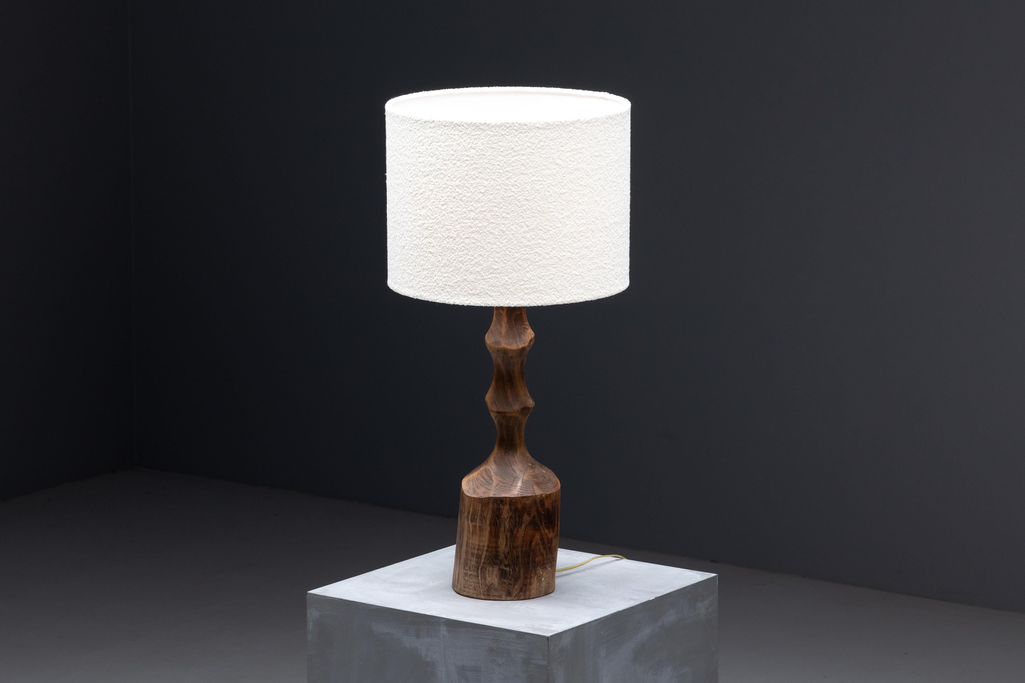 Late 20th Century Brutalist Travail Populaire Table Lamp, France, 1970s For Sale