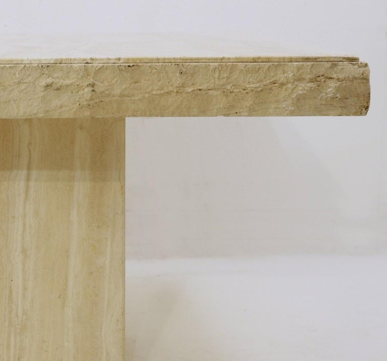 Mid-Century Modern Brutalist Travertine Coffee Table, 1970s For Sale