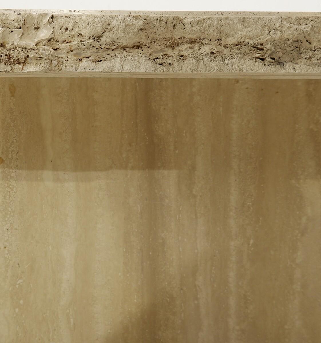 Brutalist Travertine Coffee Table, 1970s 1