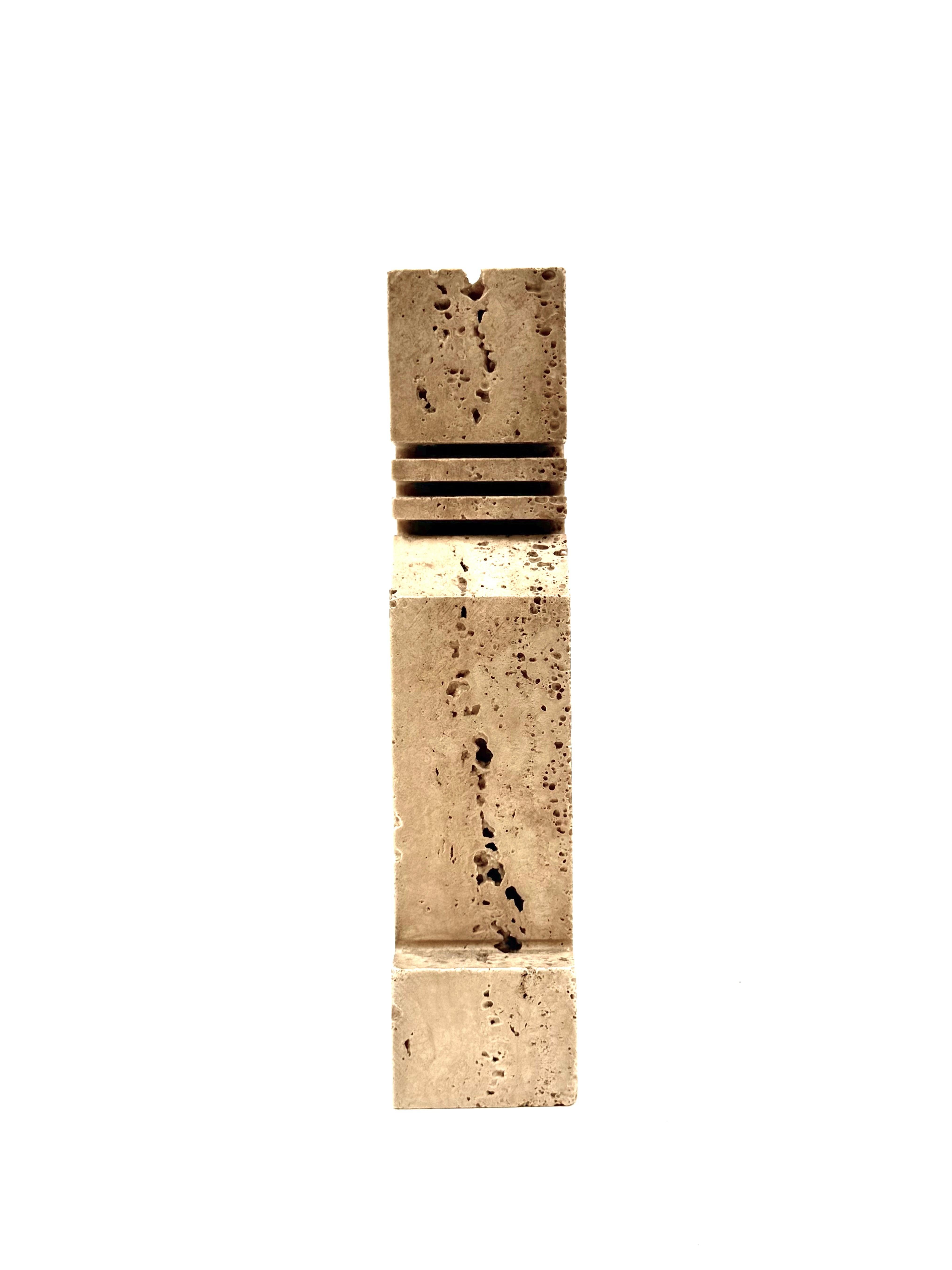 Brutalist travertine sculpture of cat, Enzo Mari F.lli Mannelli, Italy 1970s im Angebot 6