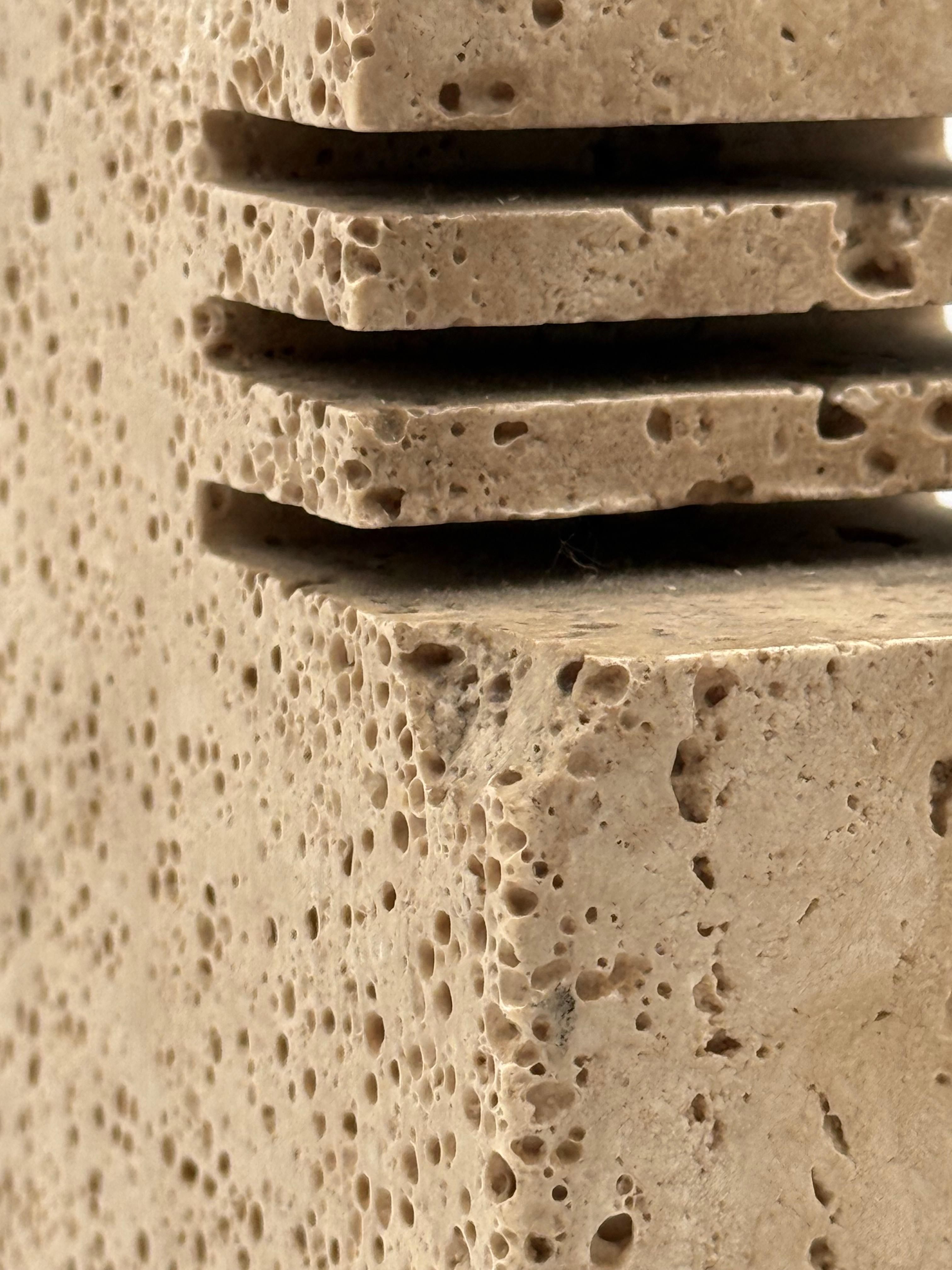 Brutalist travertine sculpture of cat, Enzo Mari F.lli Mannelli, Italy 1970s im Angebot 11