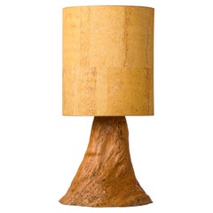 Vintage Brutalist Tree Trunk Lamp - France 1970s