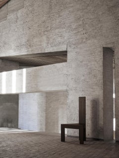 Brutalist Trigon Chair - Solid Dark Brown European Oak