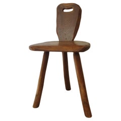 Brutalist tripod chair - France 1950s