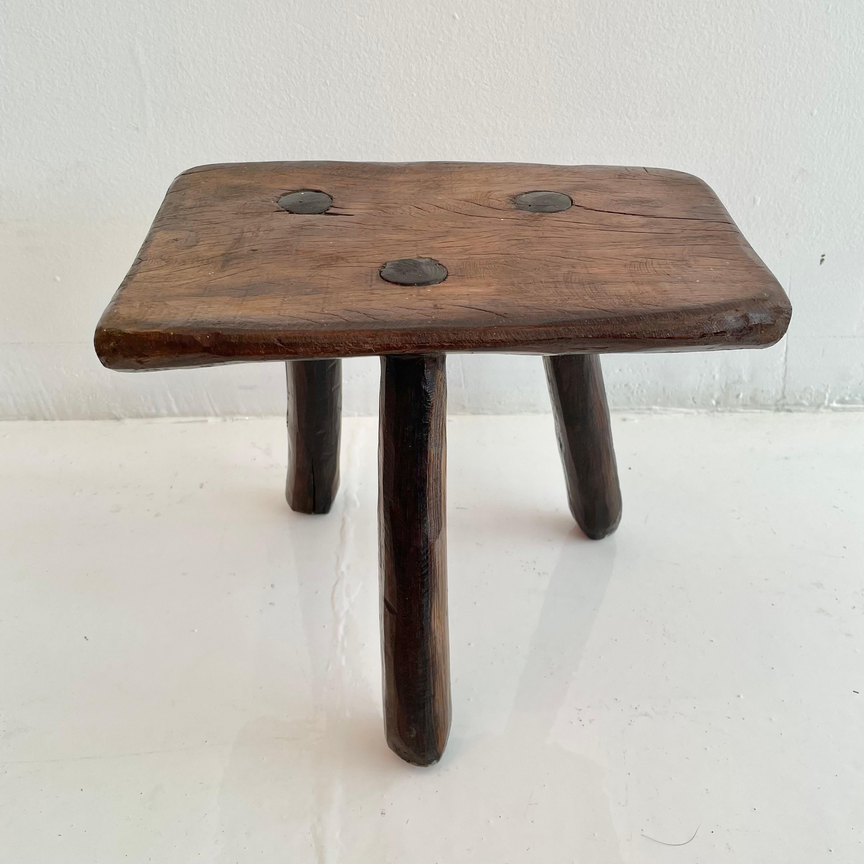Brutalist Tripod Stool In Good Condition In Los Angeles, CA