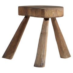 Taburete trípode brutalista, Francia ca. 1950