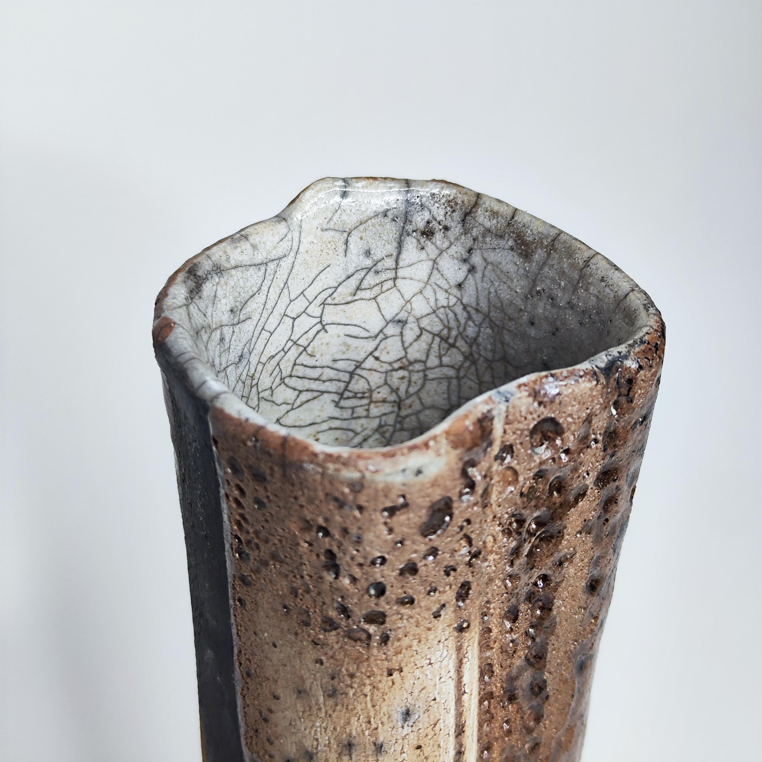 Brutalist vase in stoneware, ceramic - La Borne - France - 1960 - 60s For Sale 7