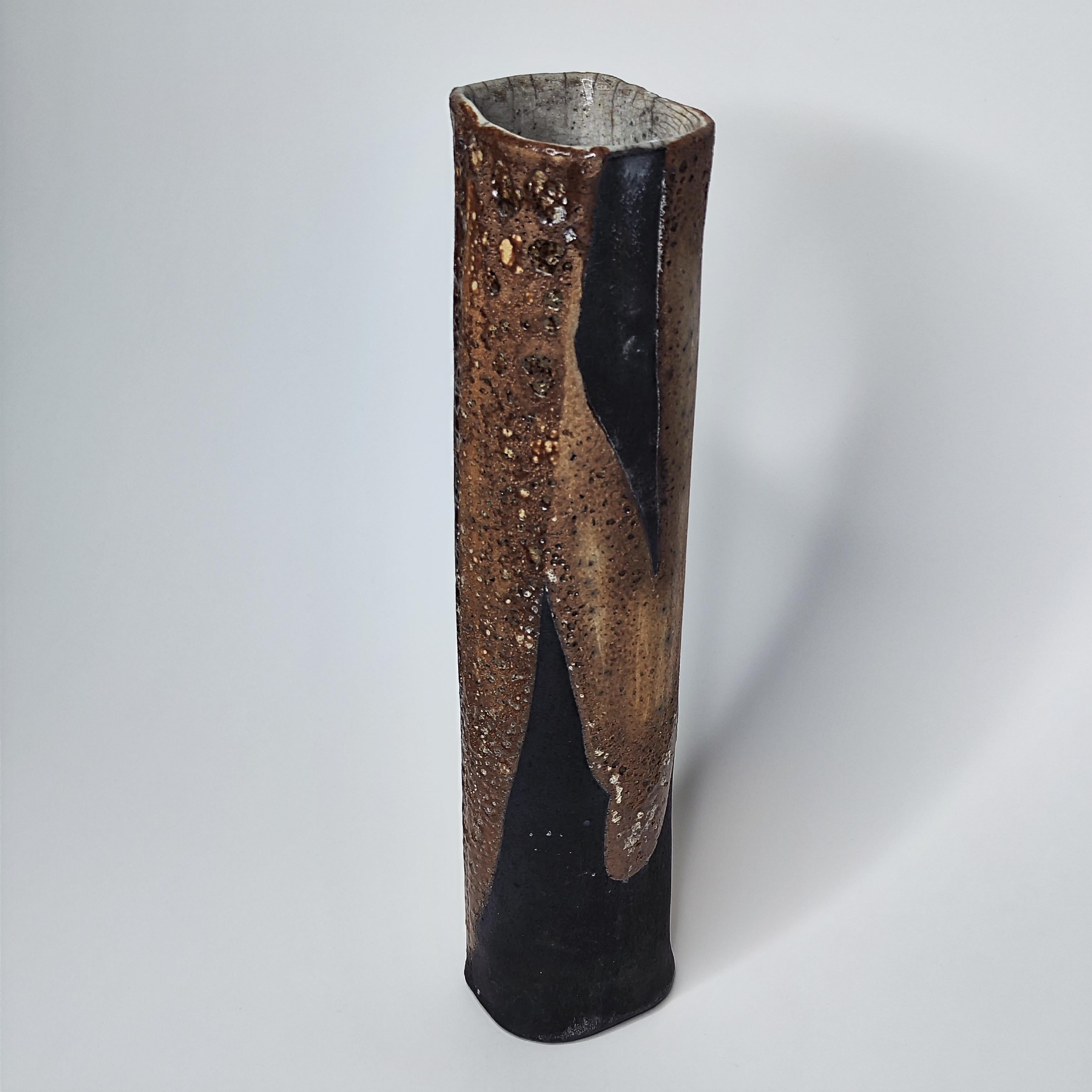 Ceramic Brutalist vase in stoneware, ceramic - La Borne - France - 1960 - 60s For Sale