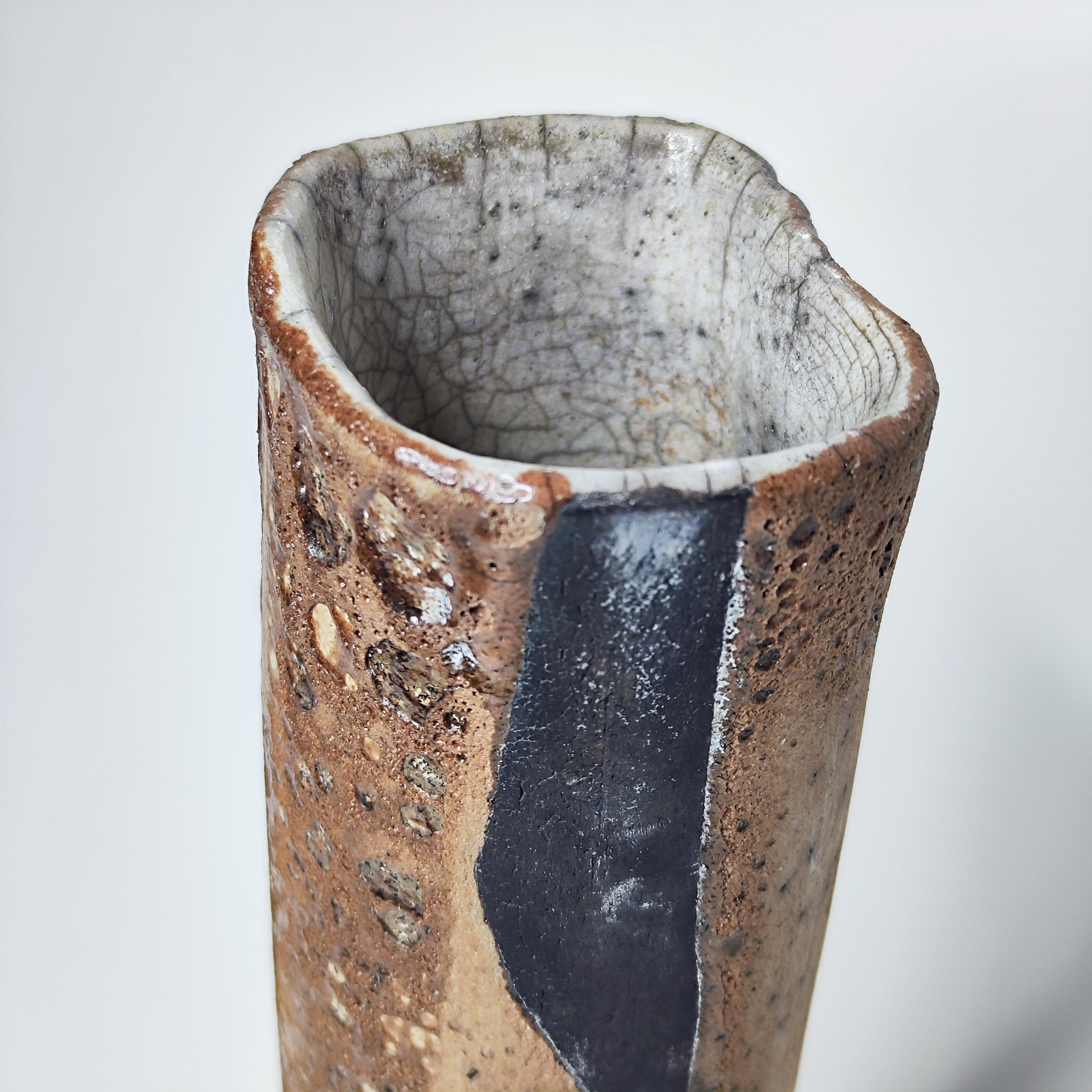 Brutalist vase in stoneware, ceramic - La Borne - France - 1960 - 60s For Sale 2