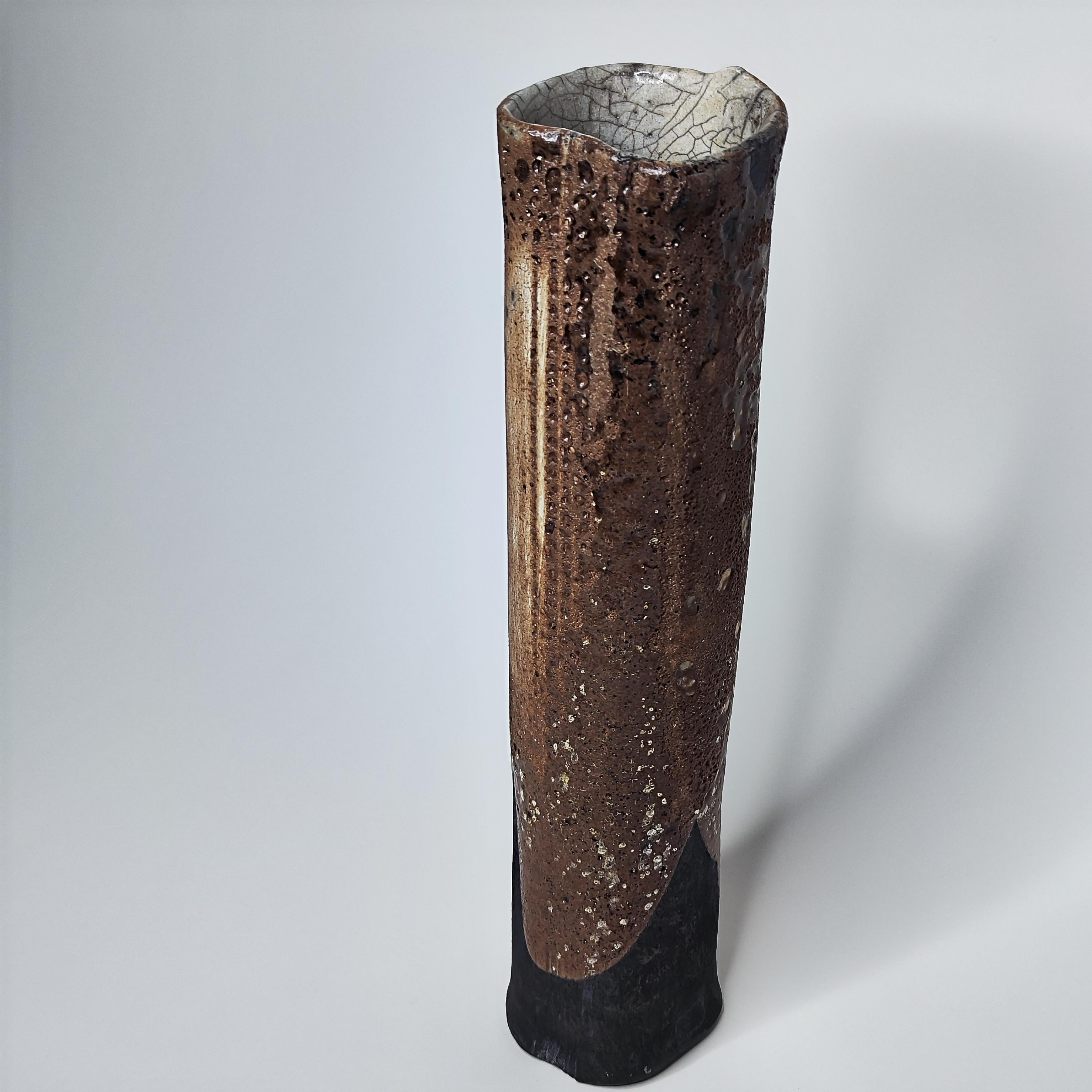 Brutalist vase in stoneware, ceramic - La Borne - France - 1960 - 60s For Sale 3