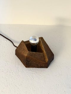 Brutalist vintage ceramic wall lamp