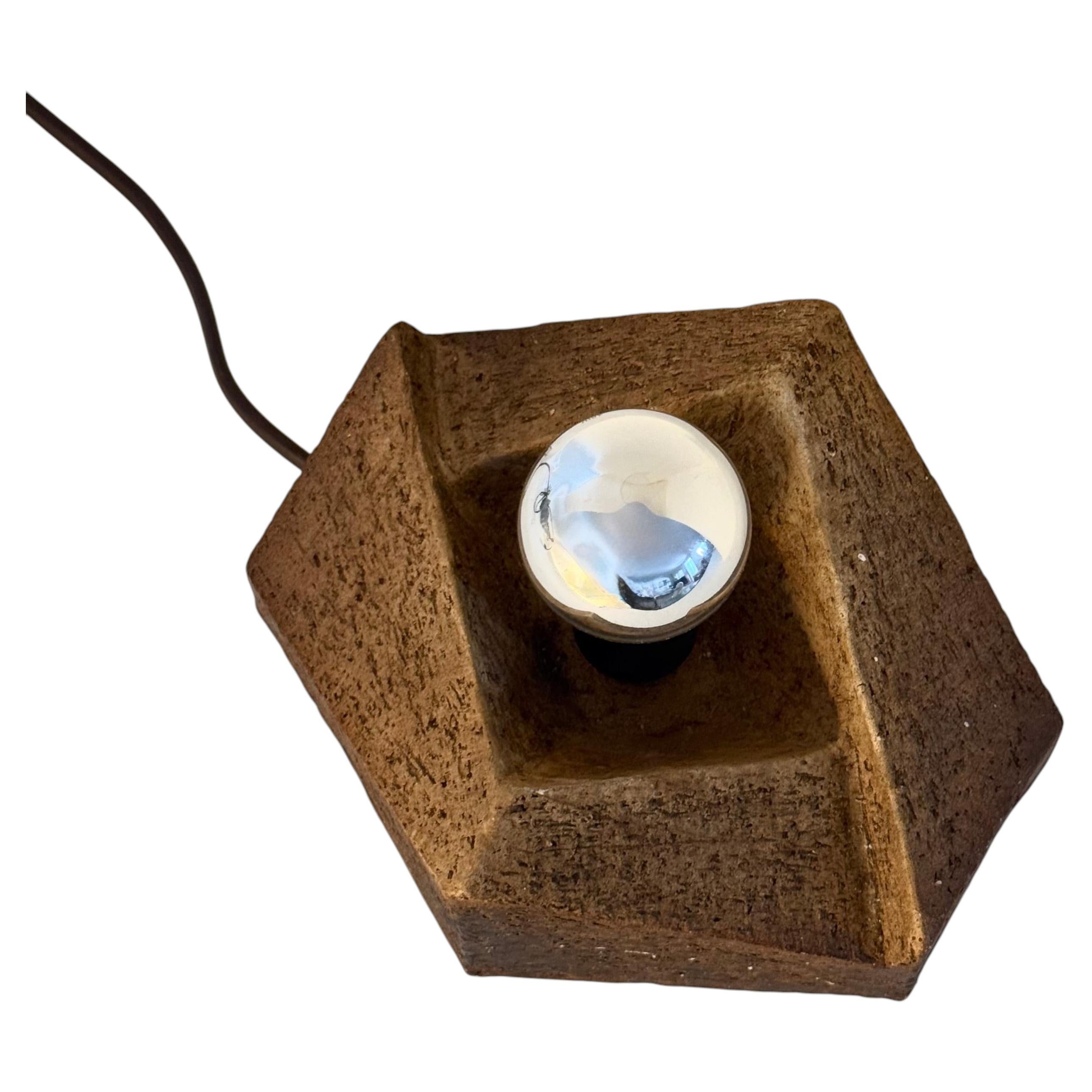 Brutalist vintage ceramic wall lamp