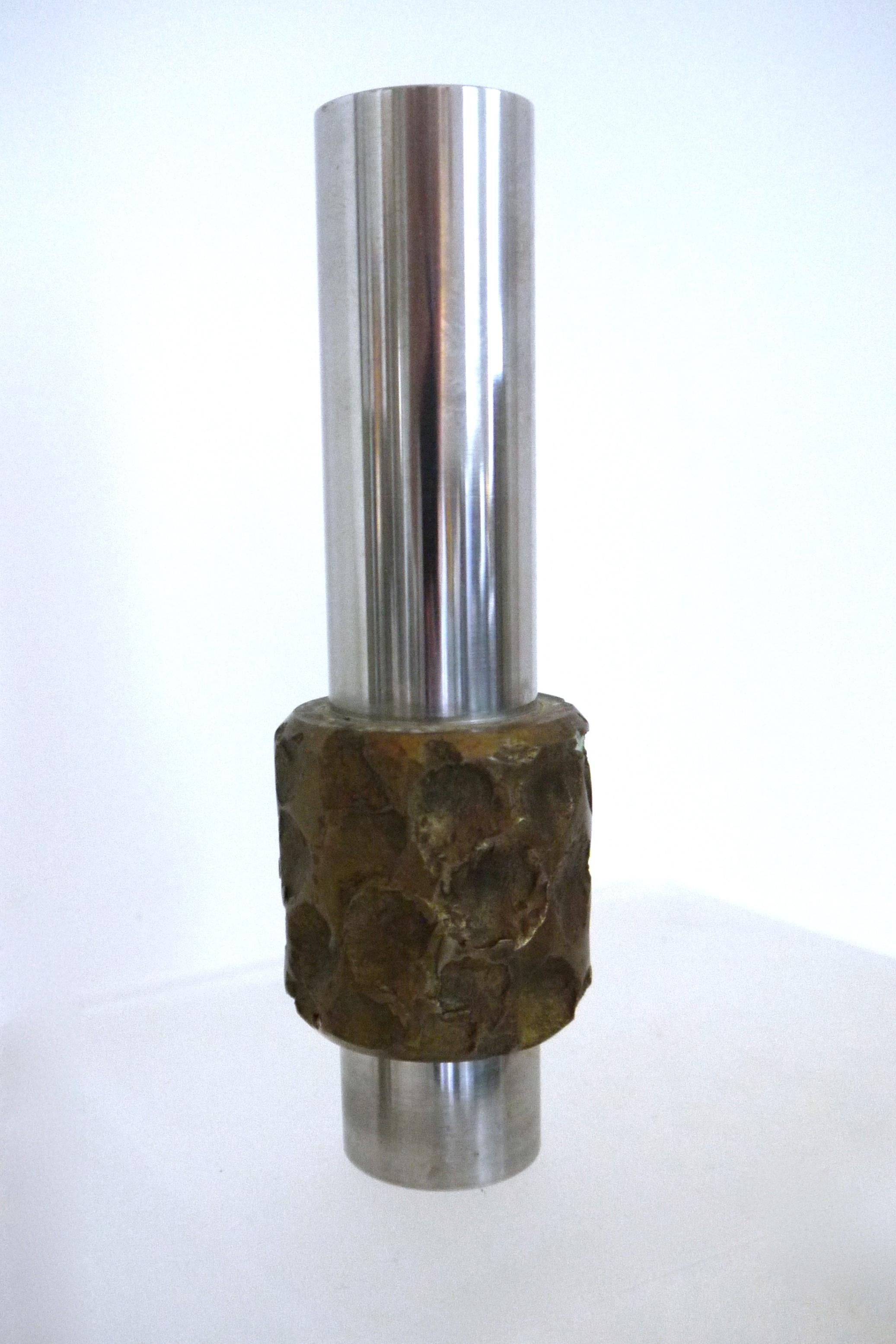 W German Precision Engineered Steel Vases/Vessels, Mid-Century Modern, 1970s In Good Condition For Sale In Halstead, GB