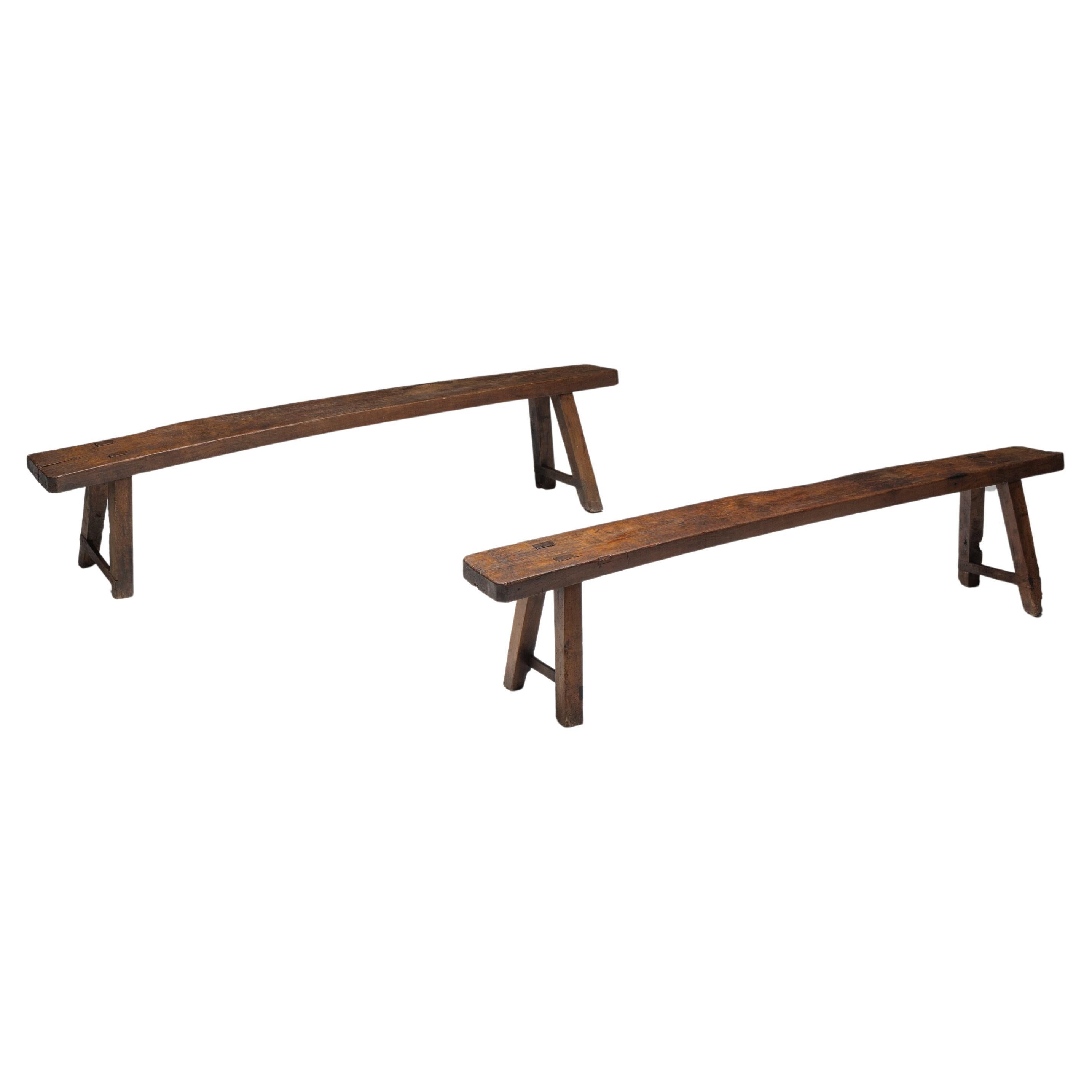 Brutalist Wabi Sabi Benches, France, 19th Century