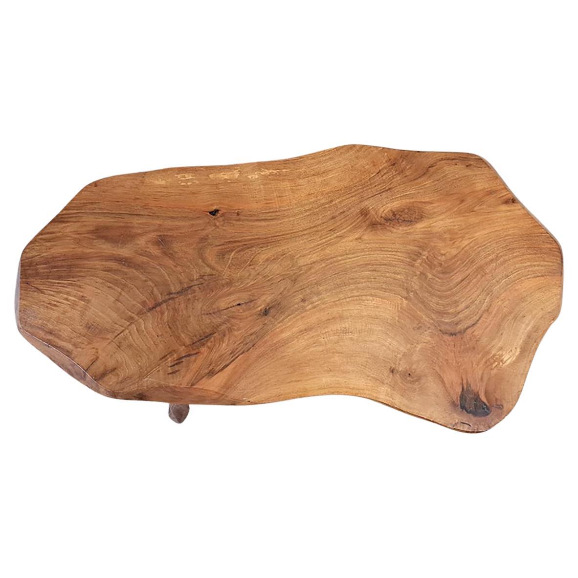 French Brutalist Wabi Sabi chalet-style Tripod Side Table, 1950s For Sale