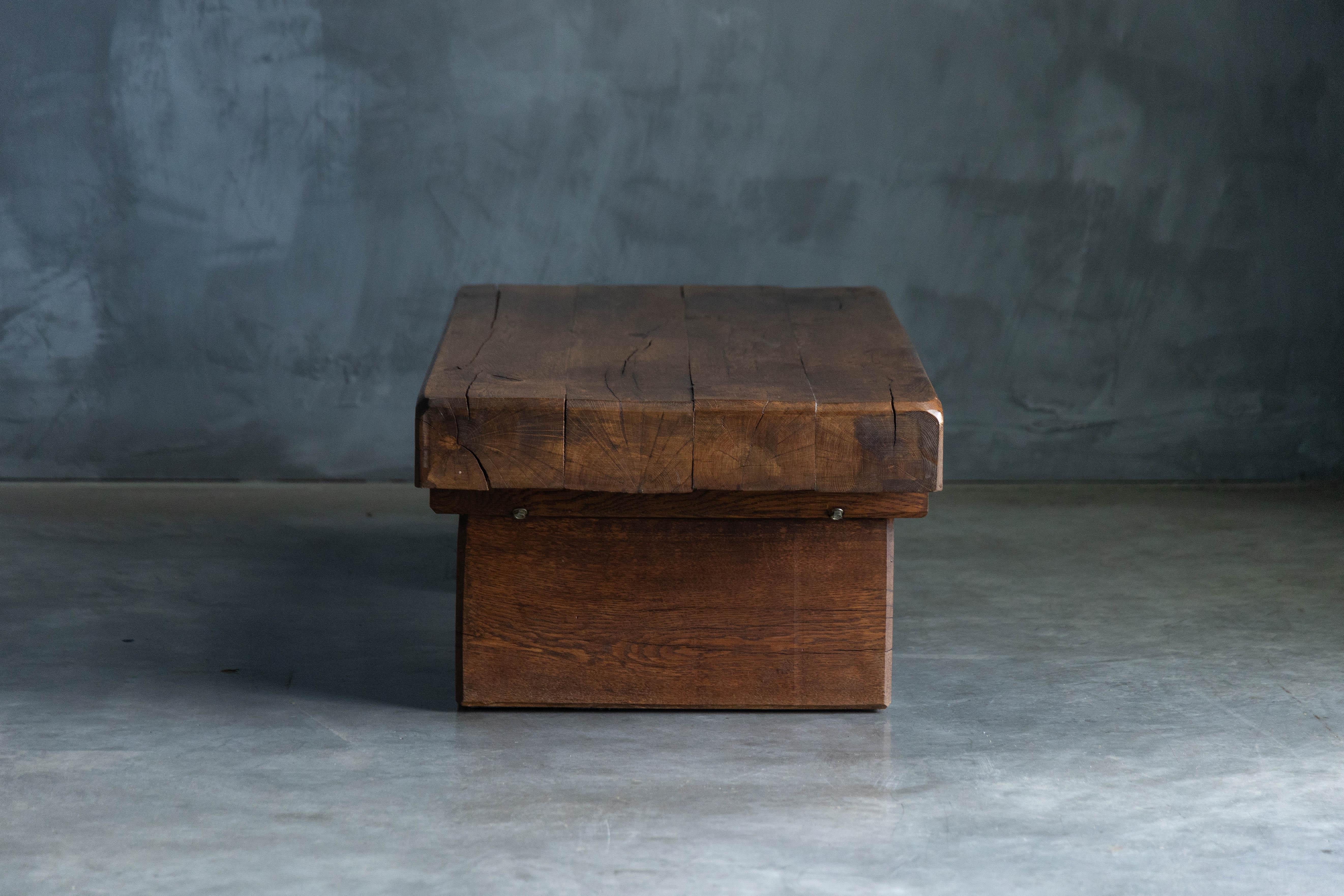 Brutalist Wabi Sabi Coffee Table, France, 1950s For Sale 5