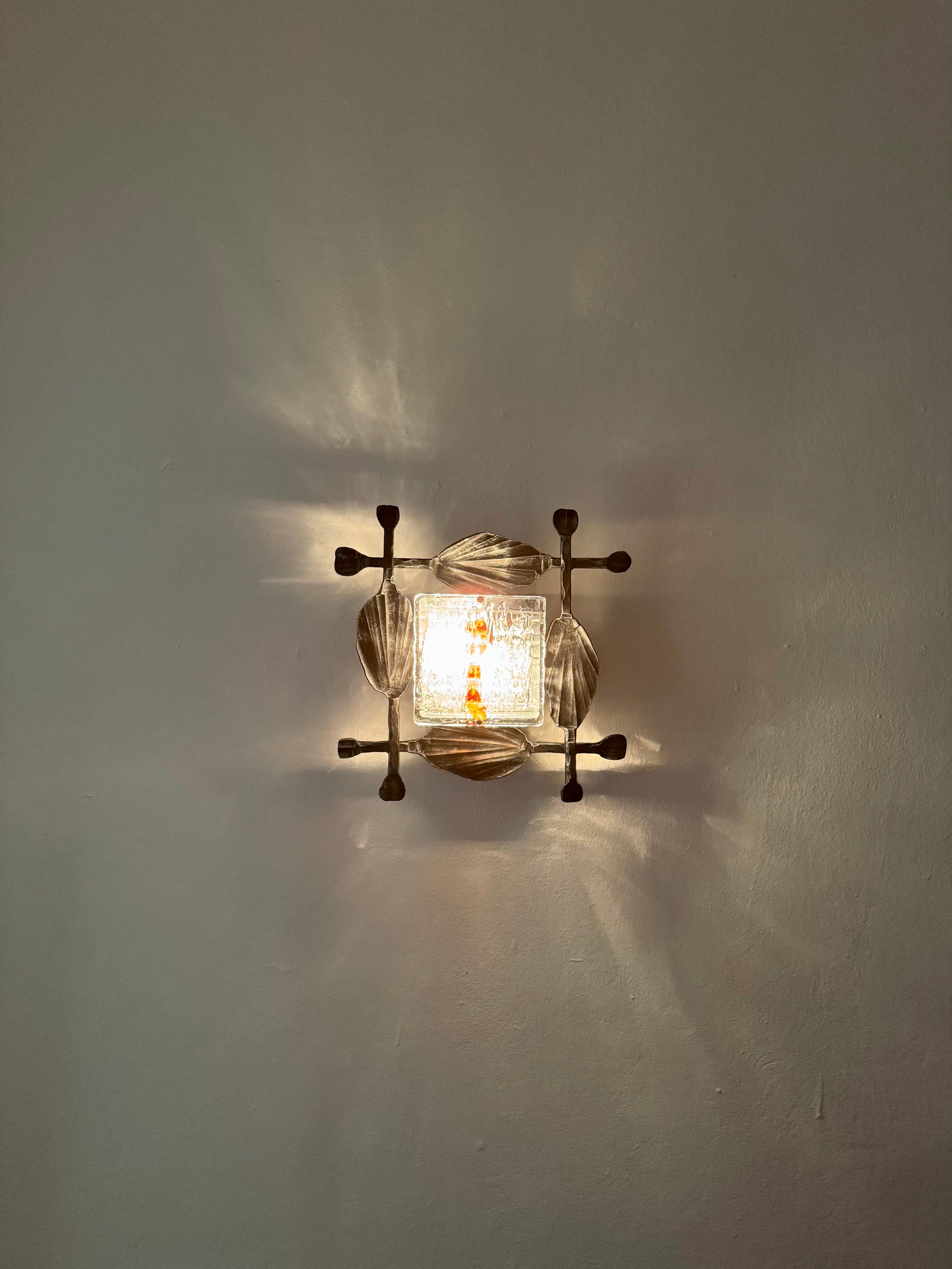 Brutalist Wall Lamp by Tom Ahlström and Hans Ehrich For Sale 3