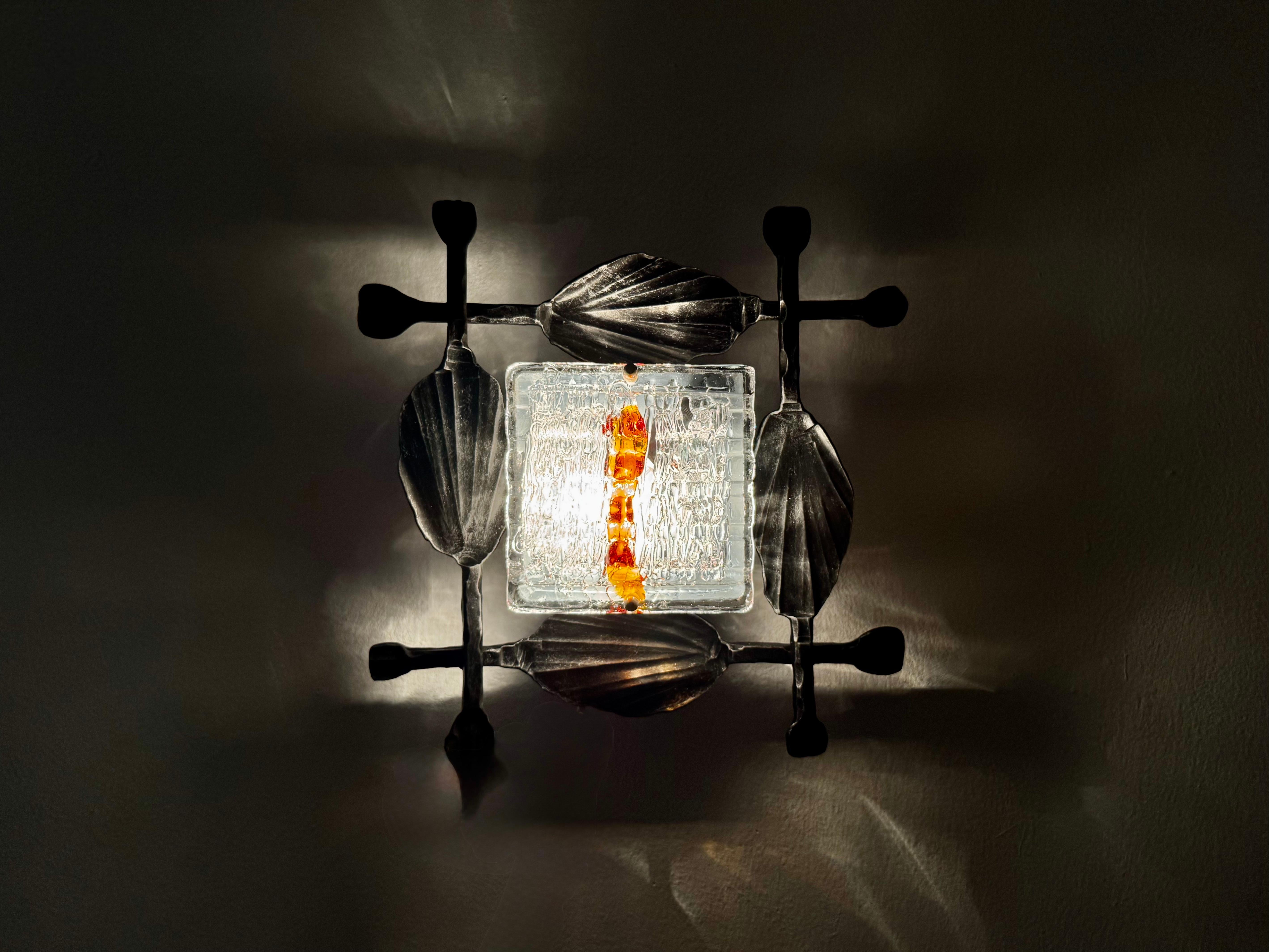 Brutalist Wall Lamp by Tom Ahlström and Hans Ehrich For Sale 4