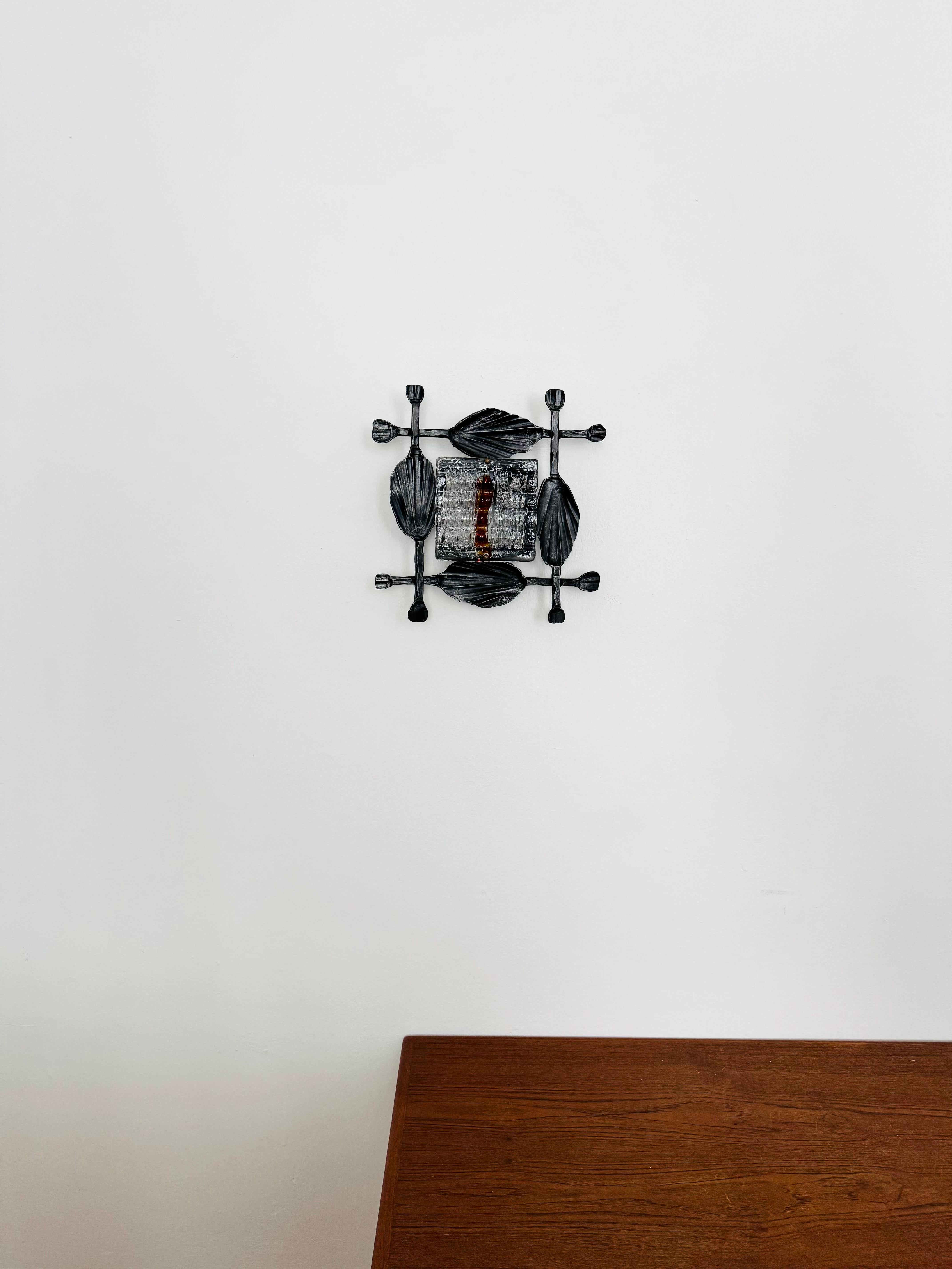 Late 20th Century Brutalist Wall Lamp by Tom Ahlström and Hans Ehrich For Sale
