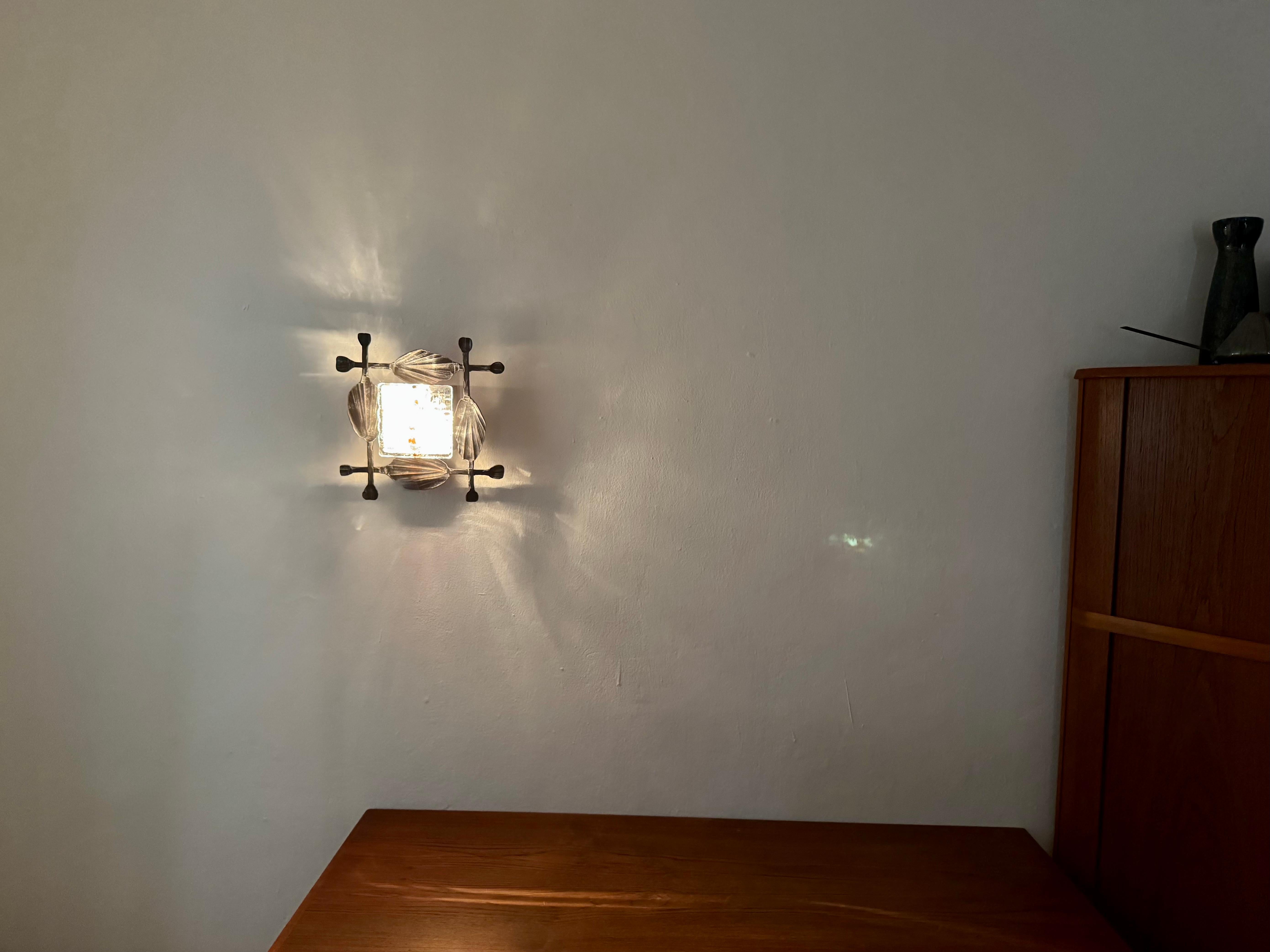 Brutalist Wall Lamp by Tom Ahlström and Hans Ehrich For Sale 1