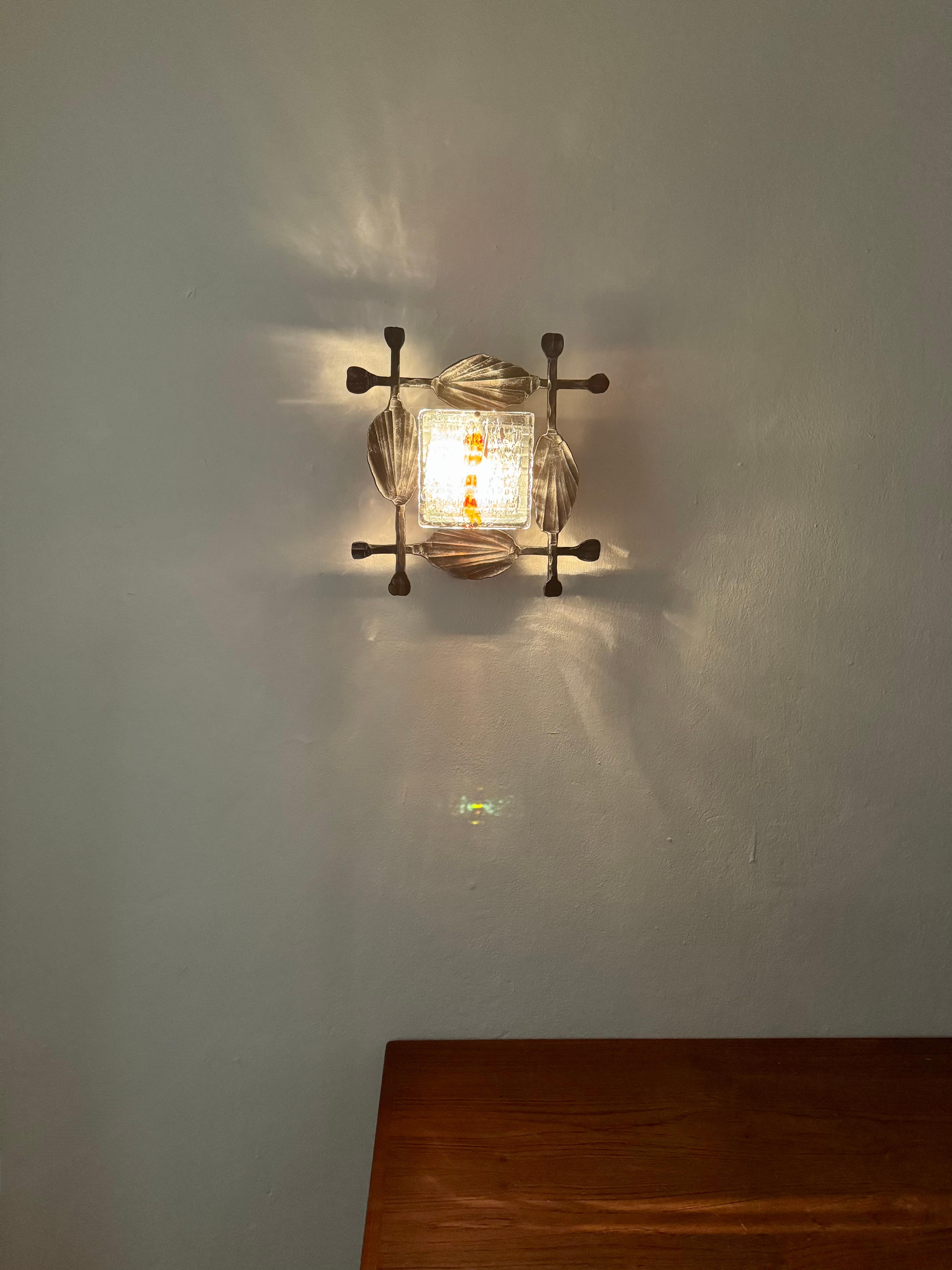 Brutalist Wall Lamp by Tom Ahlström and Hans Ehrich For Sale 2
