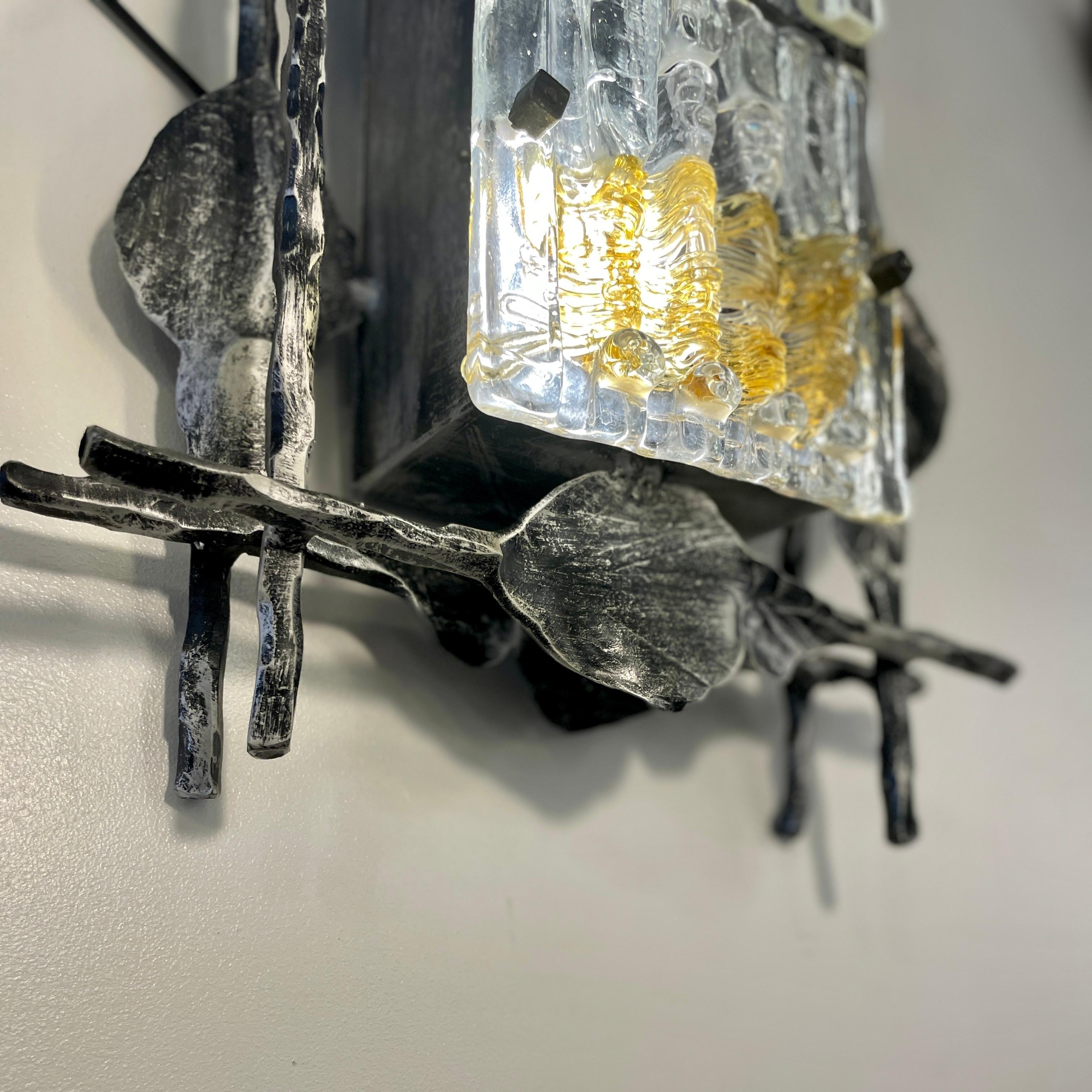 Lámpara de pared Brutalista de Tom Ahlström y Hans Ehrlich para A+E Leuchte, años 70 en venta 5