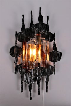 Brutalist Wall Lamp by Tom Ahlstrom & Hans Ehrlich, Sweden, 1960s