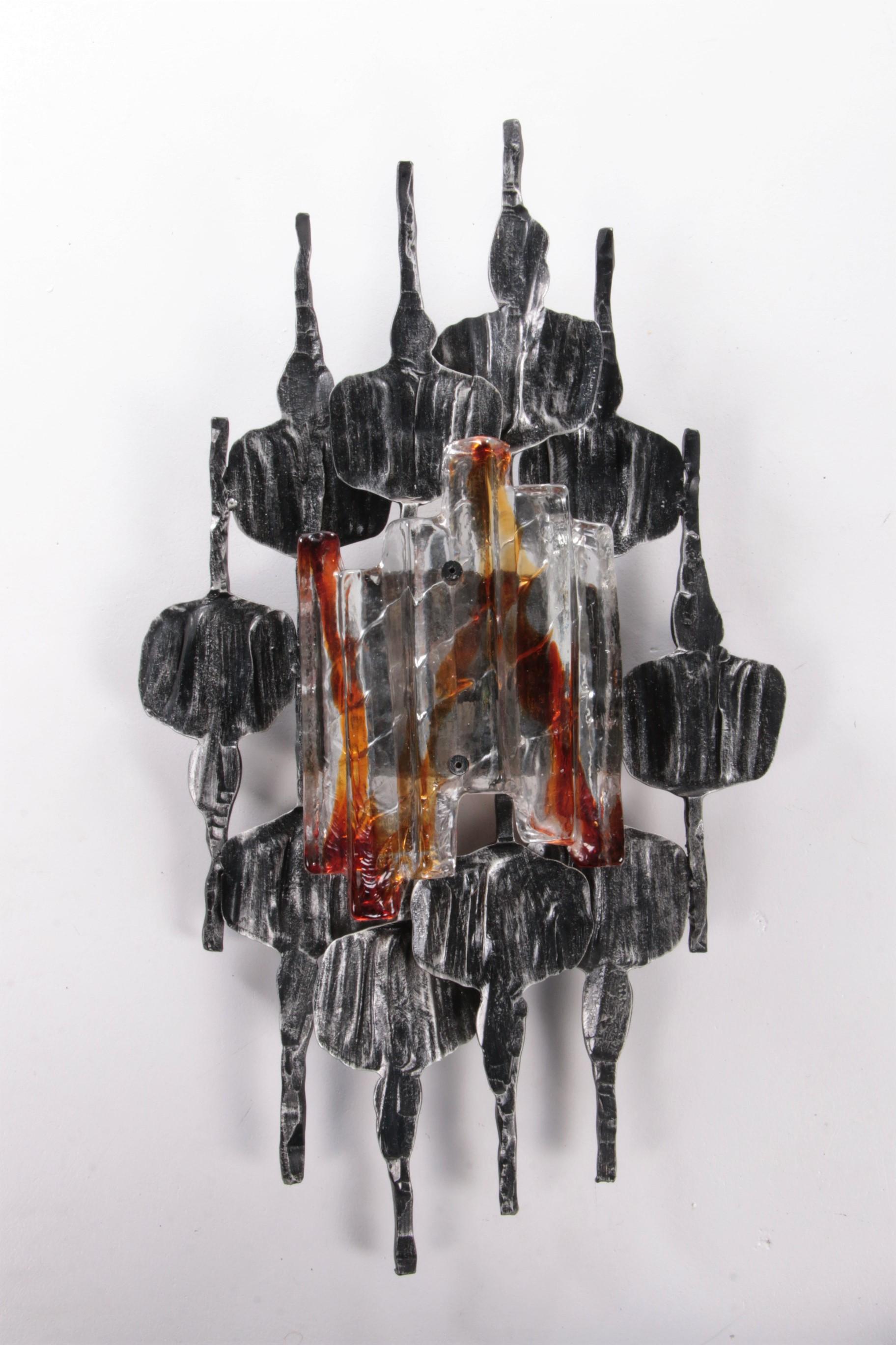 Mid-Century Modern Brutalist Wall Lamp by Tom Ahlstrom & Hans Ehrlich, Sweden, 1960s