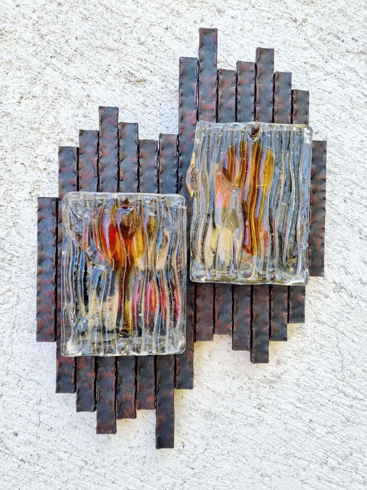Brutalist Wall Lamp Designed by Adriano Poli for Poliarte, Italy 60s For Sale 6
