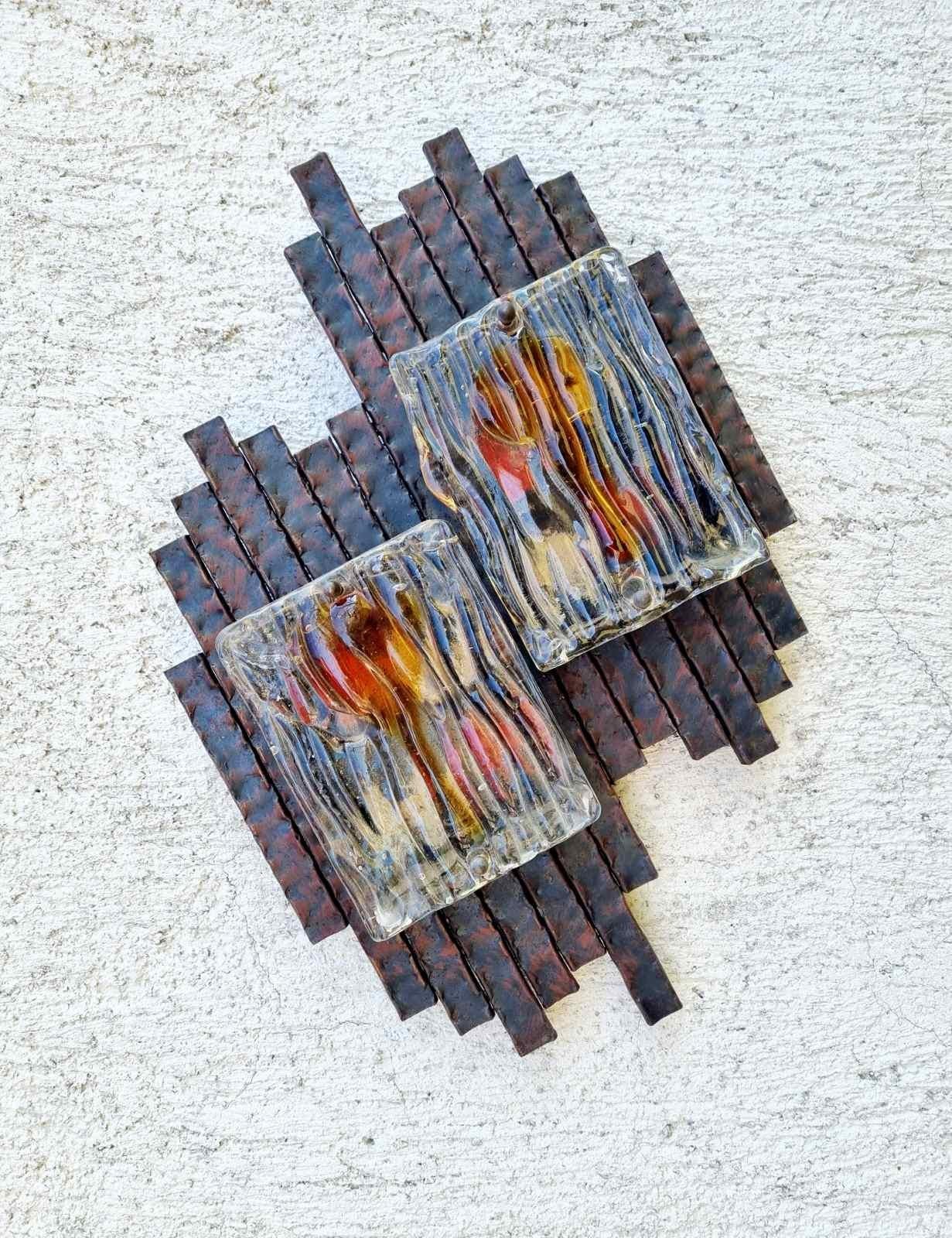Brutalist Wall Lamp Designed by Adriano Poli for Poliarte, Italy 60s For Sale 2