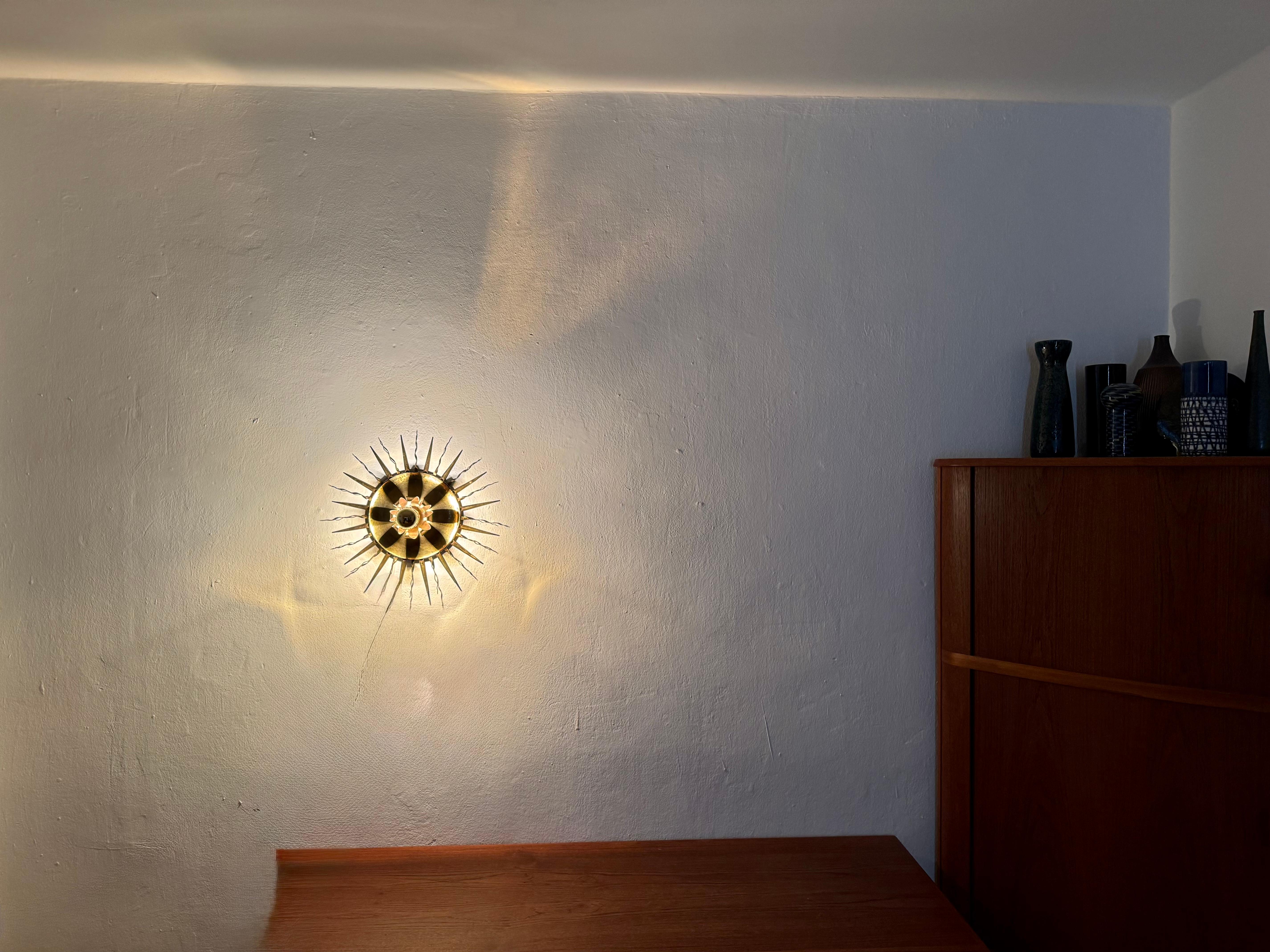 Brutalist Wall Lamp or Flush Light by Svend Aage Holm Sörensen For Sale 3