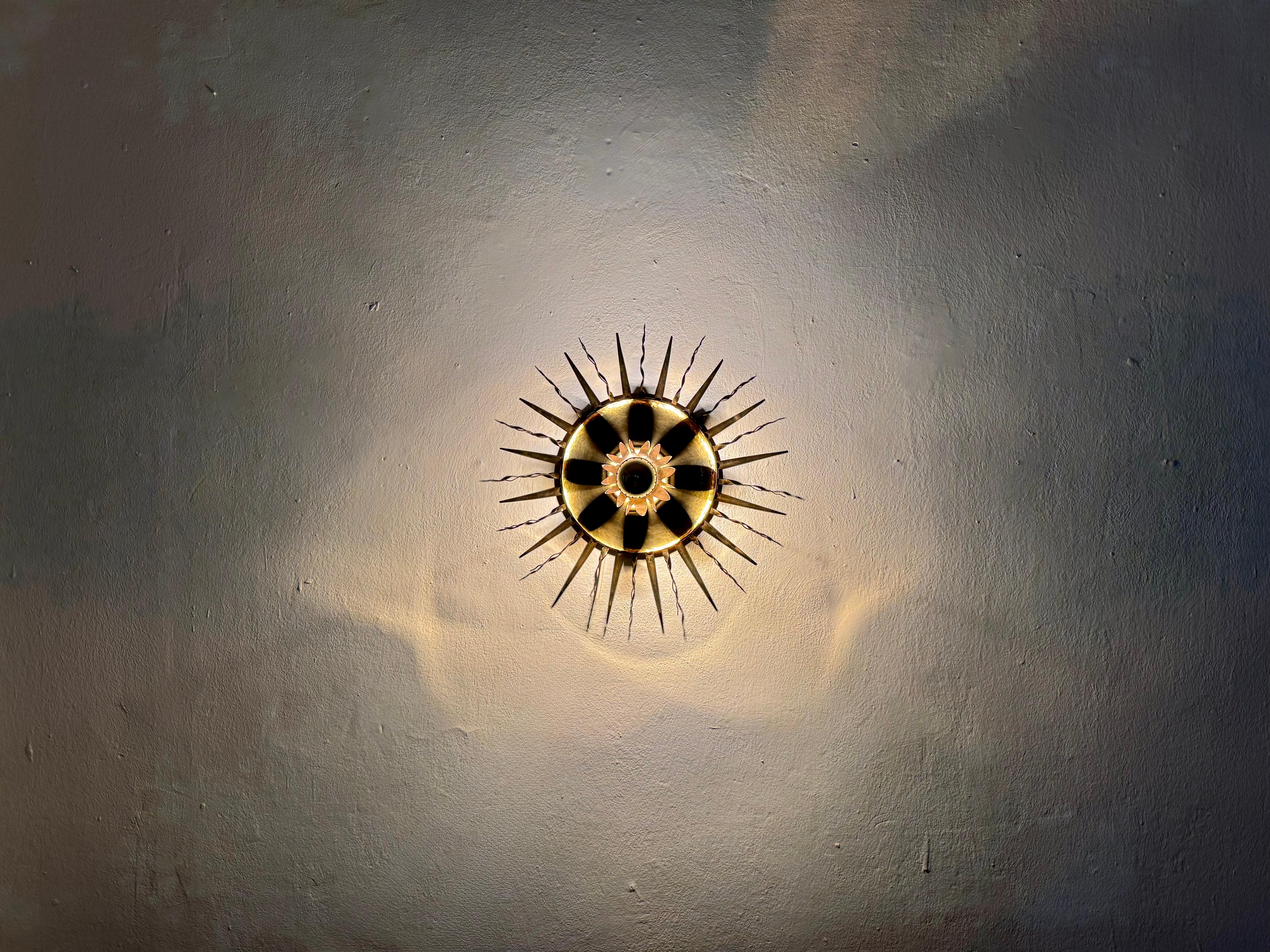 Brutalist Wall Lamp or Flush Light by Svend Aage Holm Sörensen For Sale 4