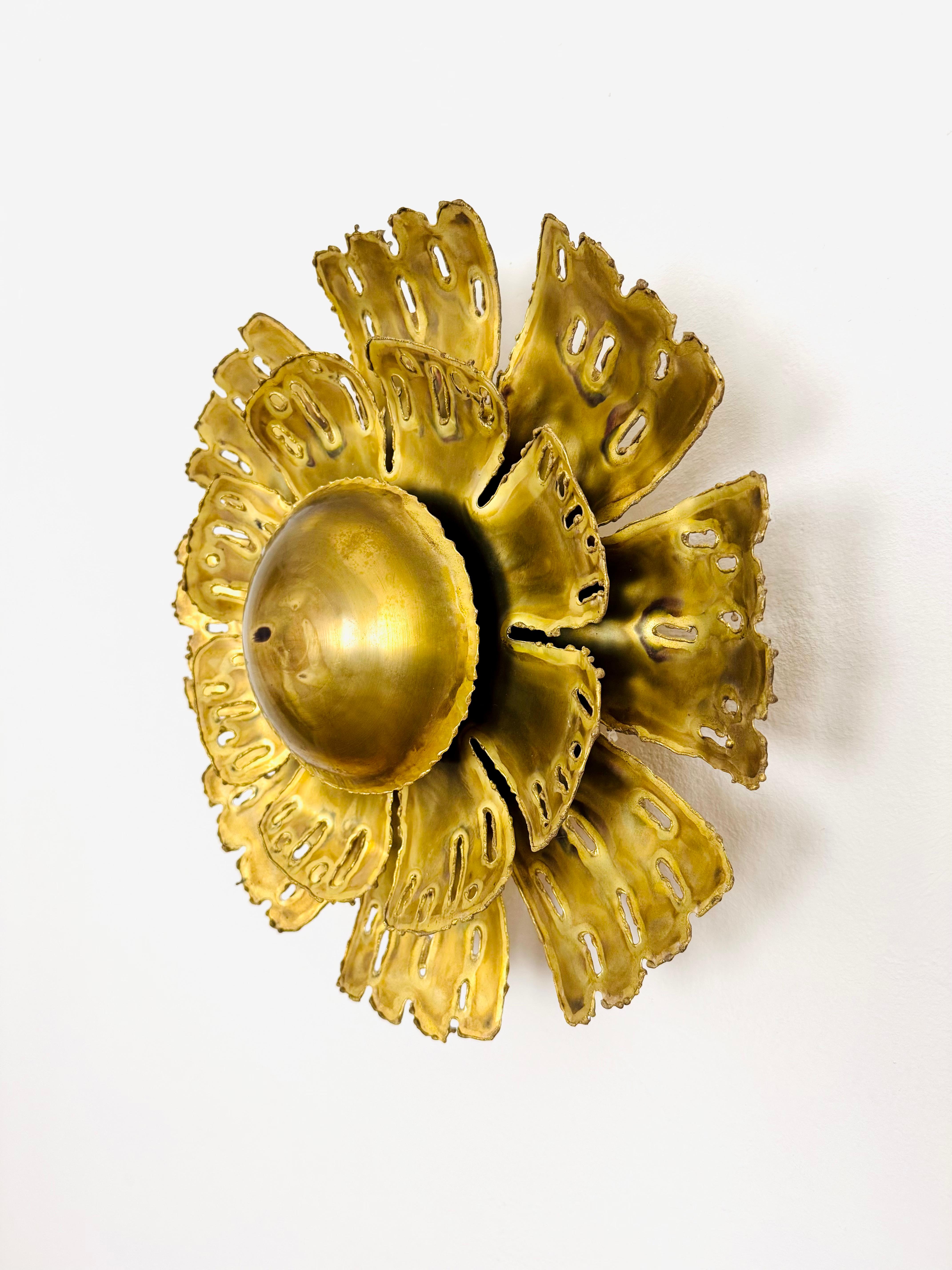 Finnish Brutalist Wall Lamp or Flush Light by Svend Aage Holm Sörensen For Sale