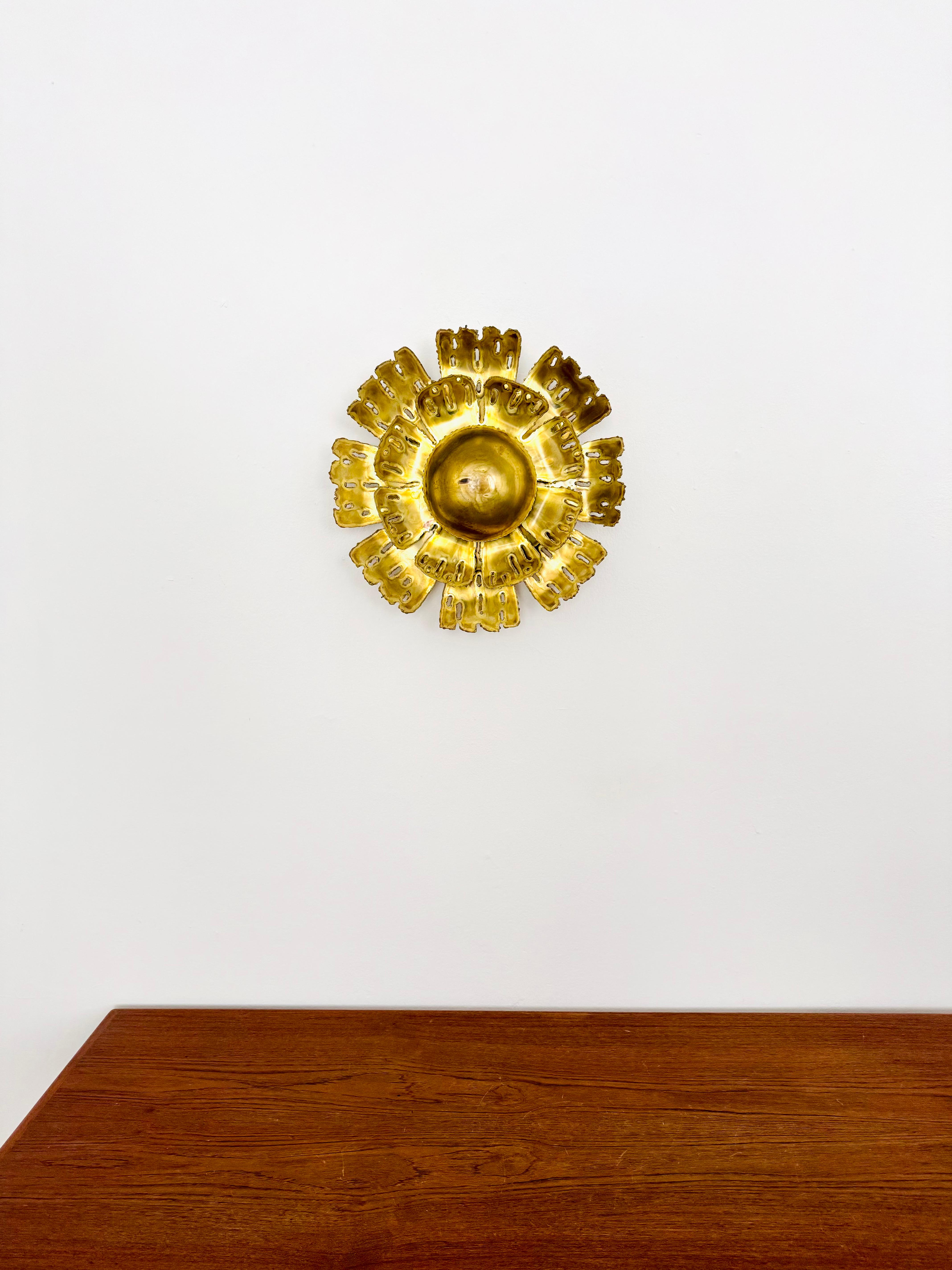 Late 20th Century Brutalist Wall Lamp or Flush Light by Svend Aage Holm Sörensen For Sale