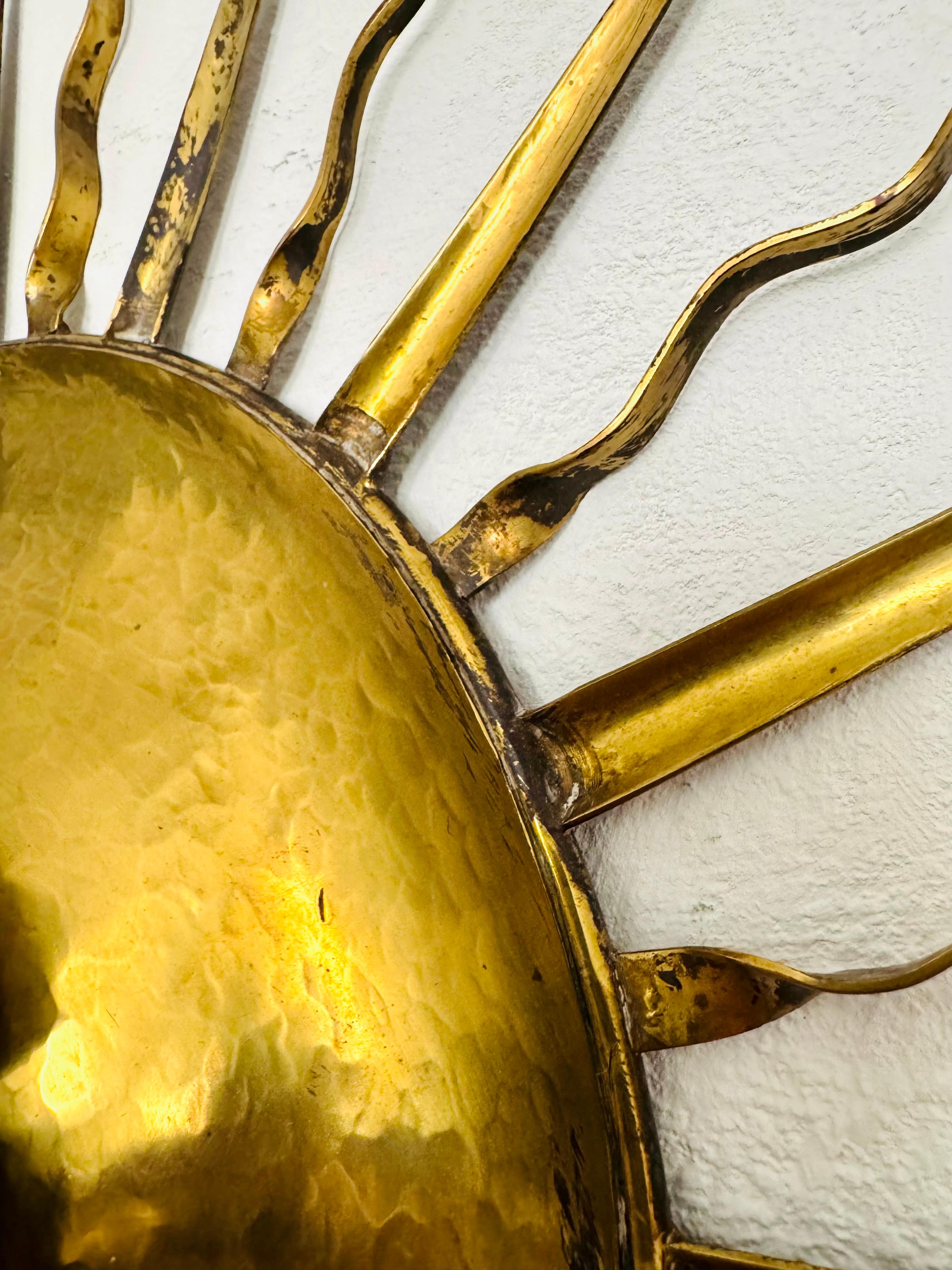 Metal Brutalist Wall Lamp or Flush Light by Svend Aage Holm Sörensen For Sale