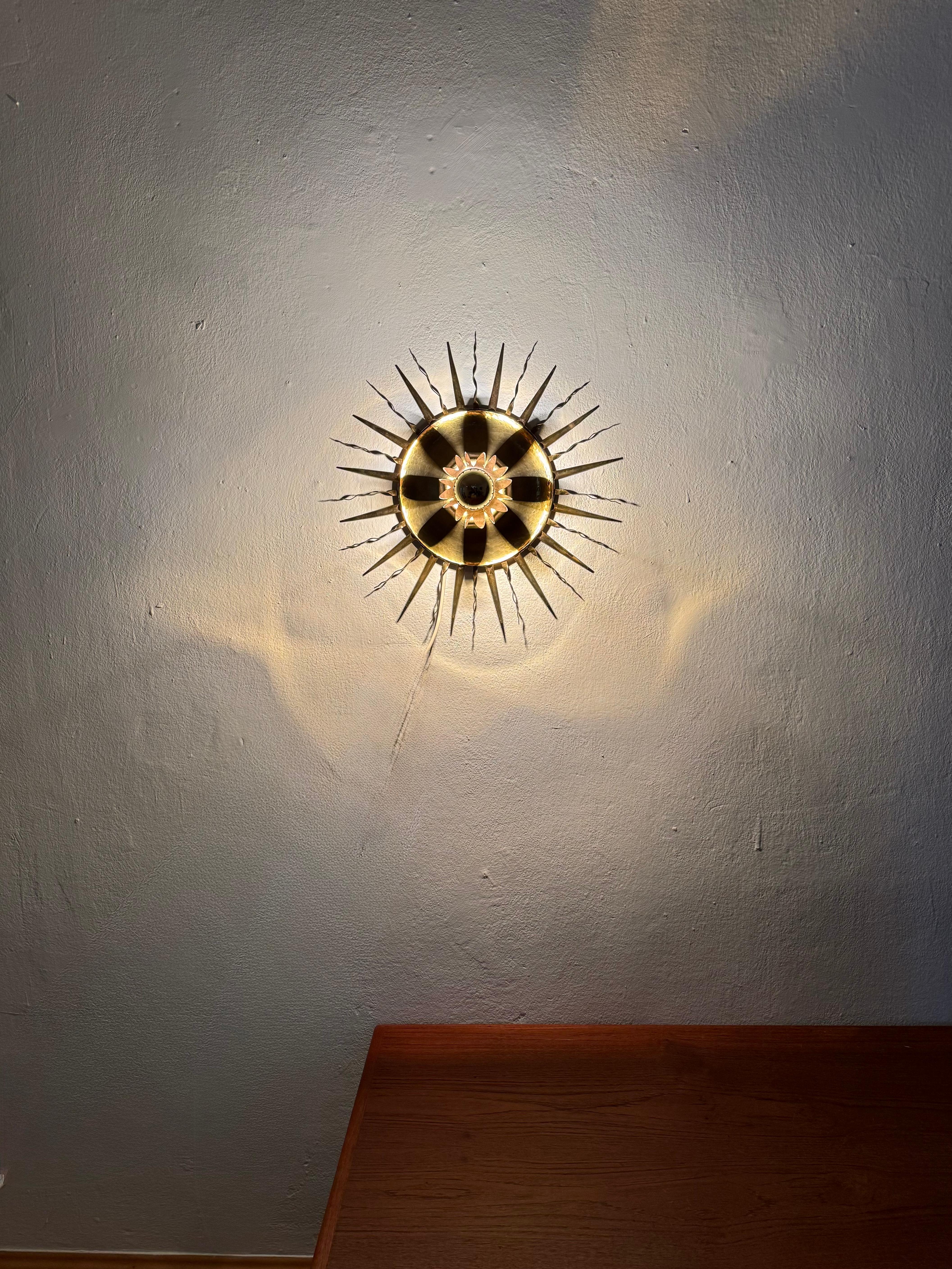 Brutalist Wall Lamp or Flush Light by Svend Aage Holm Sörensen For Sale 2