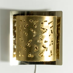 Brutalist Wall Light from Boréns, Sweden, 1970s