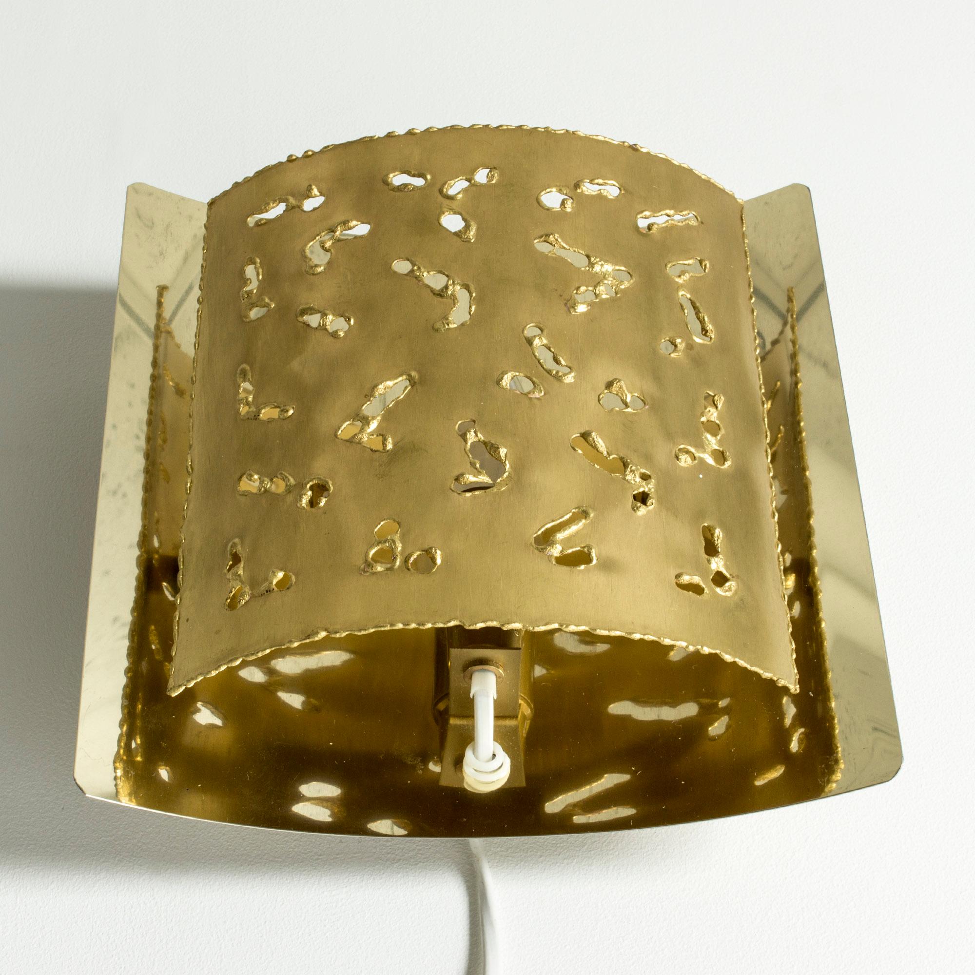 Swedish Brutalist Wall Light from Boréns, Sweden, 1970s For Sale