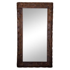 Brutalist Wall Mirror, Probably Italy 20th Century