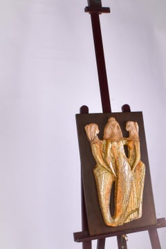 Brutalist wall mounted ceramic art