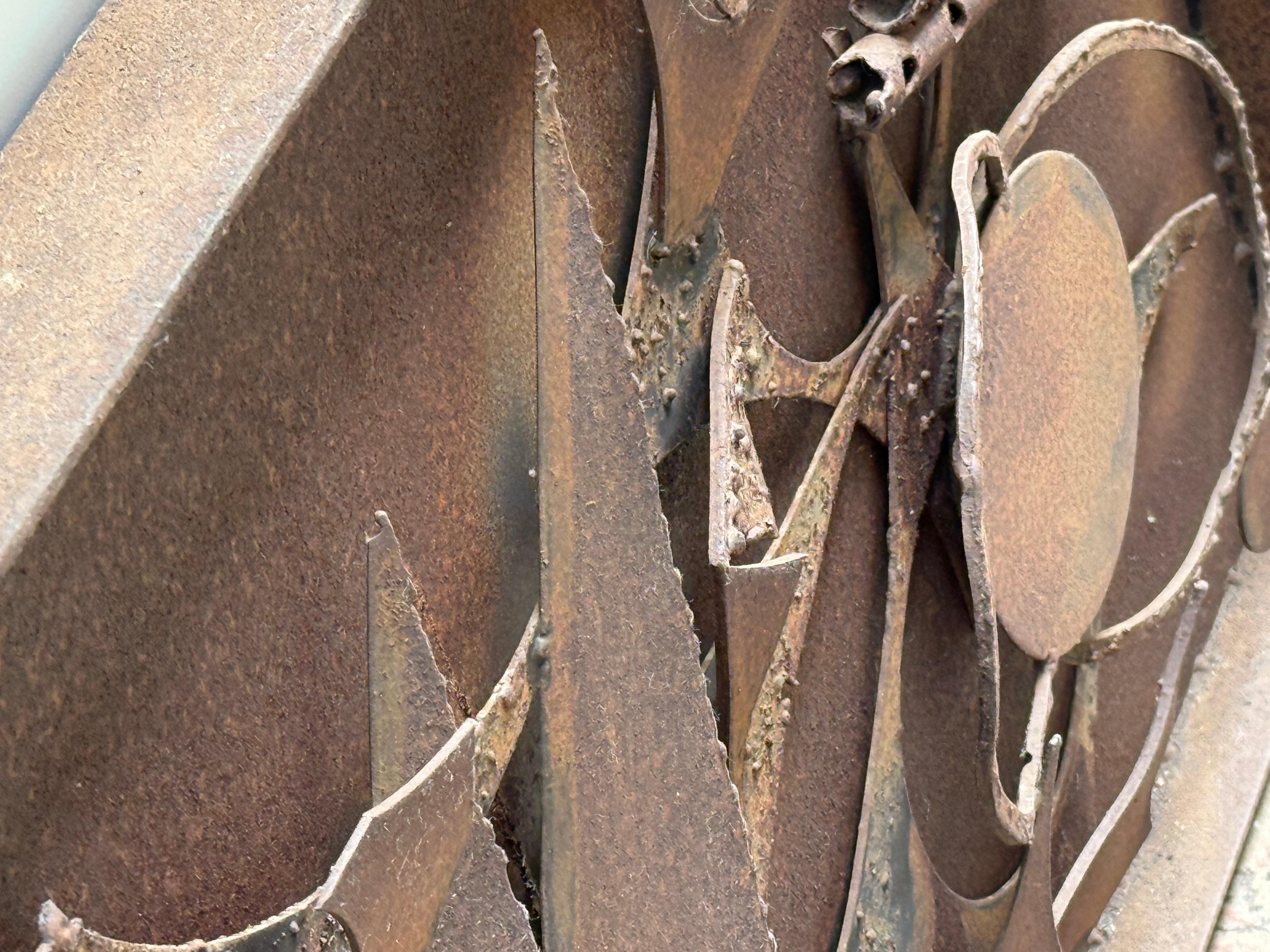 Danois Sculpture murale brutale en fer danois par Henrik Horst des années 1970 en vente