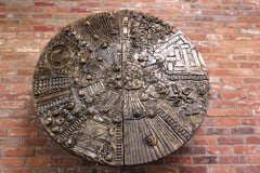 Brutalist Wall Mounted "Disc" Bar by Adrian Pearsall for Craft Associates