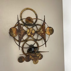 Escultura mural brutalista con portavelas de Henrik Horst, Dinamarca 1970