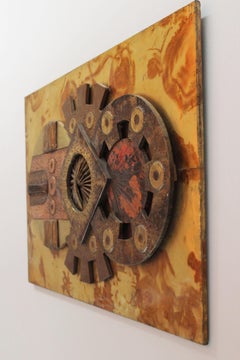 Brutalist Wall Panel Di Paul Wanders, 1981