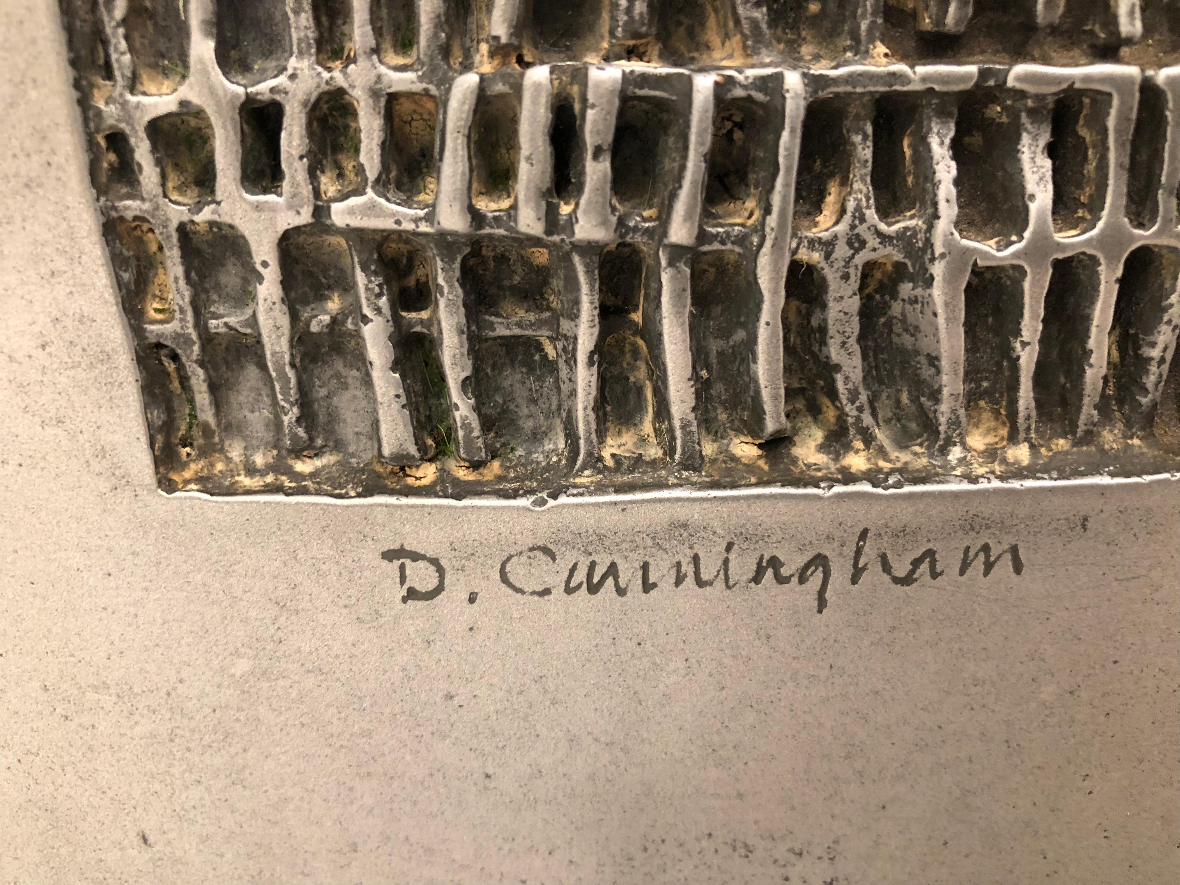 Brutalist Wall Plaque by California Artist D Cunningham In Good Condition In San Diego, CA