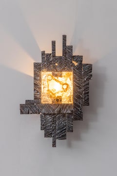 Brutalist Wall Sconce , Italy, 1970‘s