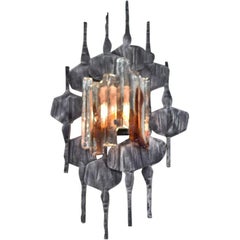 Brutalist Wall Sconce by Tom Ahlstrom and Hans Ehrlich, Sweden, 1960s
